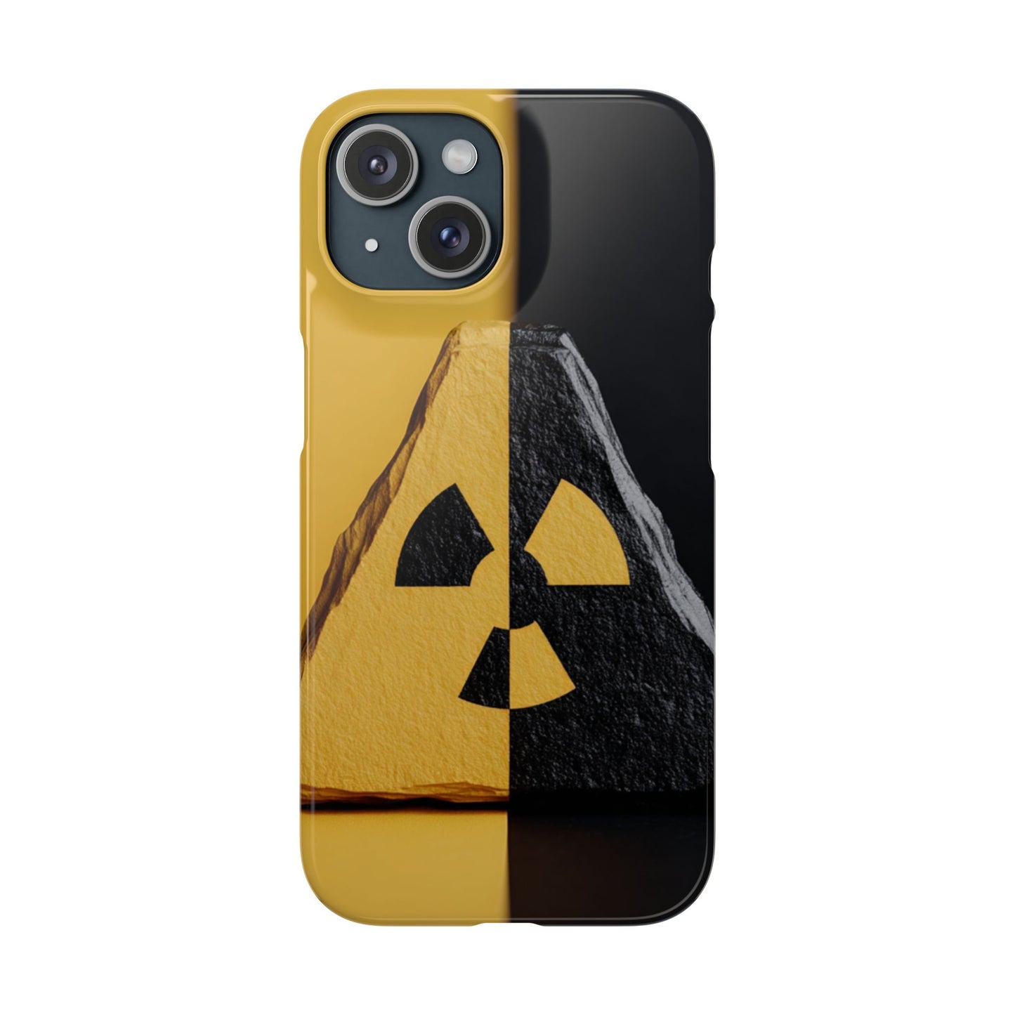 Bold Graphic Snap Case, Radiation Symbol Phone Cover, Trendy Phone Accessory, Unique Gift for Tech Lovers, Stylish Mobile Case