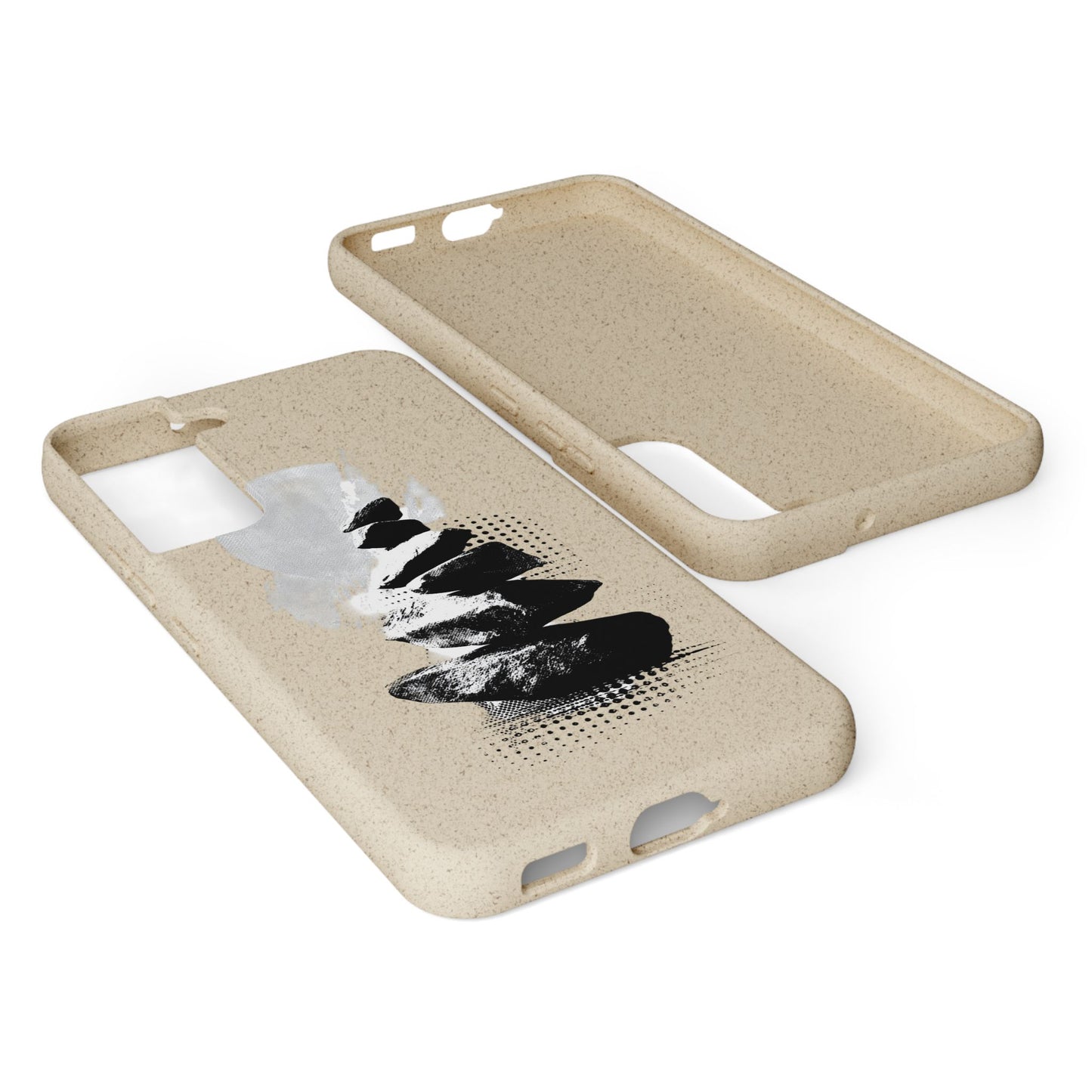 Biodegradable Plastic Free Phone Case Minimalistic Cairn Design Suitable For Iphones And Samsungs