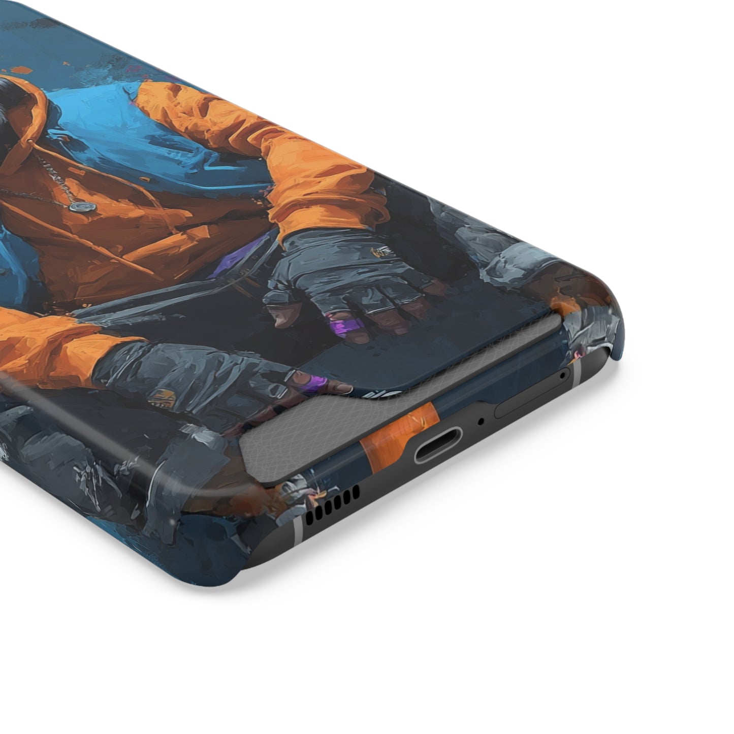 Trendy Phone Case with Card Holder, Stylish Smartphone Protector, Unique Gift for Teens, Graphic Phone Cover, Cool Accessories