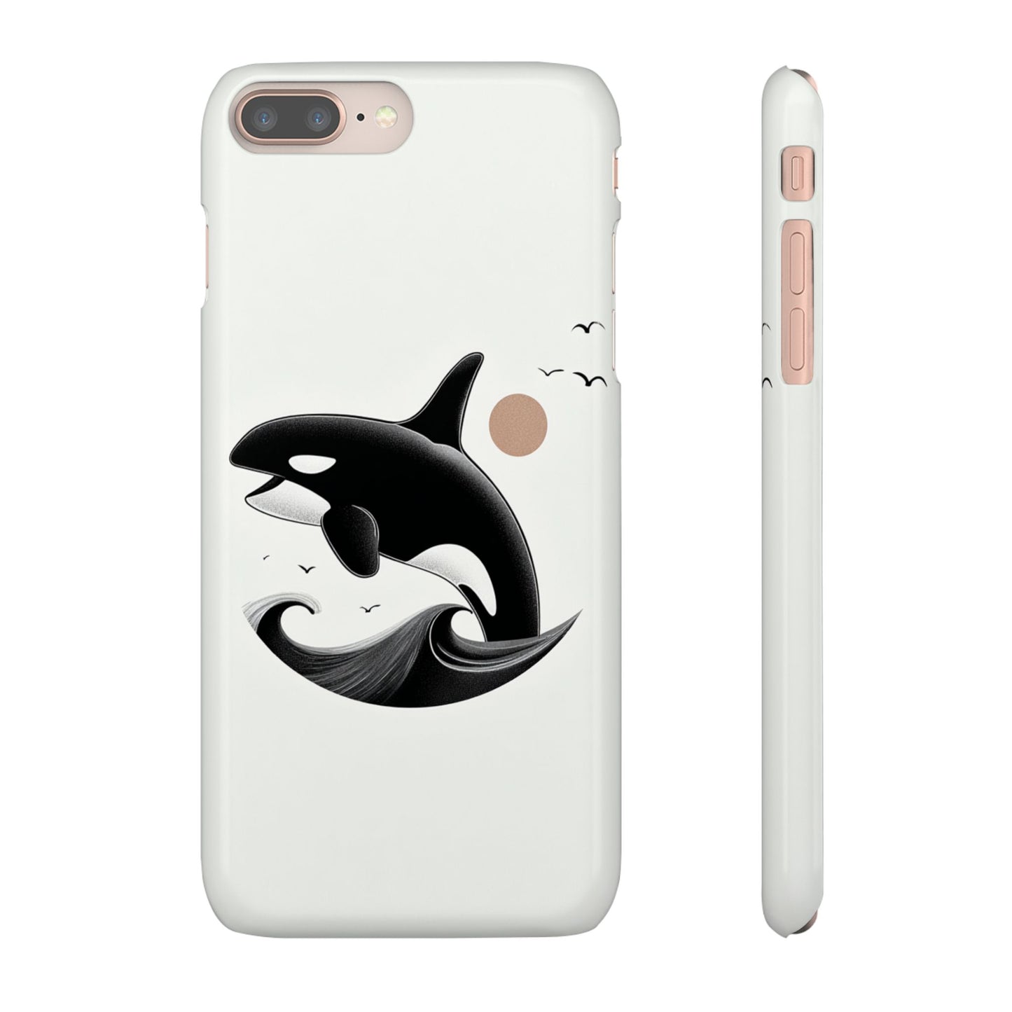 Whale Splash Phone Case | Ocean Lover Gift, Marine Art, Snap Cases, Cute Whale Design, Custom Phone Accessories