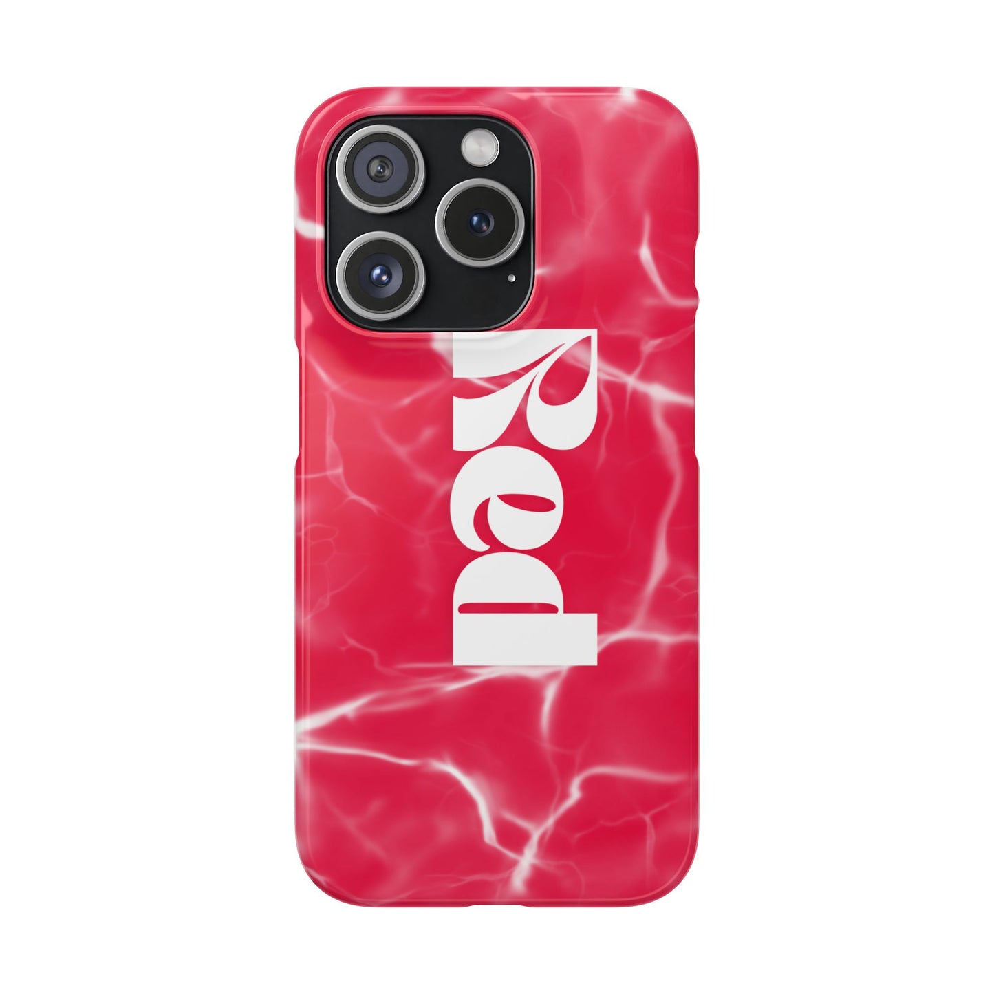 Vibrant Red Snap Case for iPhone, Trendy Phone Cover, Gift for Her, Summer Accessory, Stylish Tech Protection