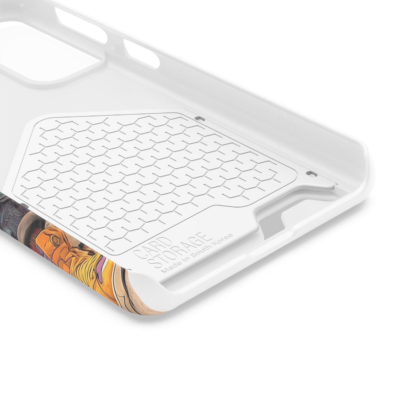 Stylish Phone Case With Card Holder, Trendy Mobile Accessory, Urban Art, Perfect Gift for Teens, Cool Gadget for Everyday Use
