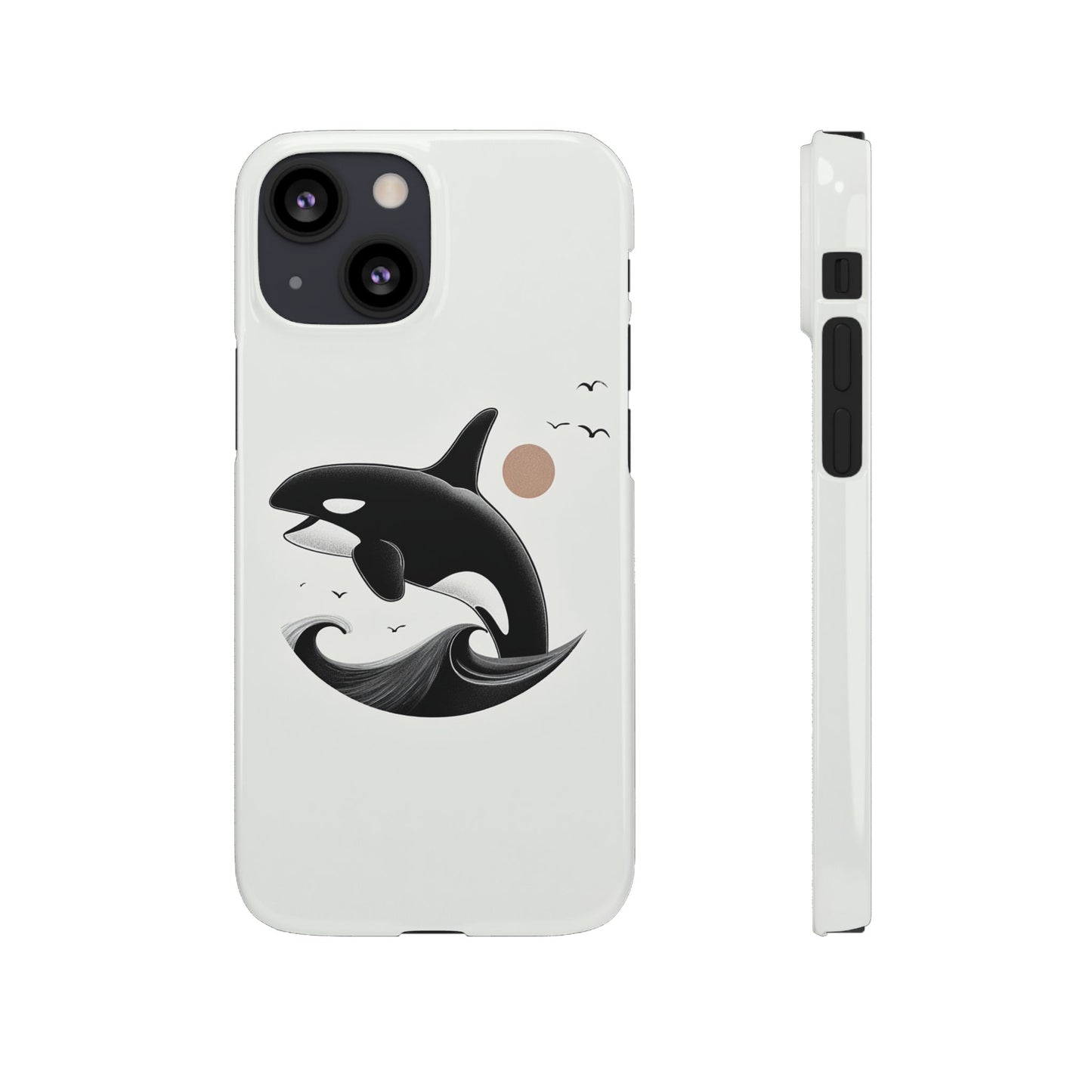 Whale Splash Phone Case | Ocean Lover Gift, Marine Art, Snap Cases, Cute Whale Design, Custom Phone Accessories