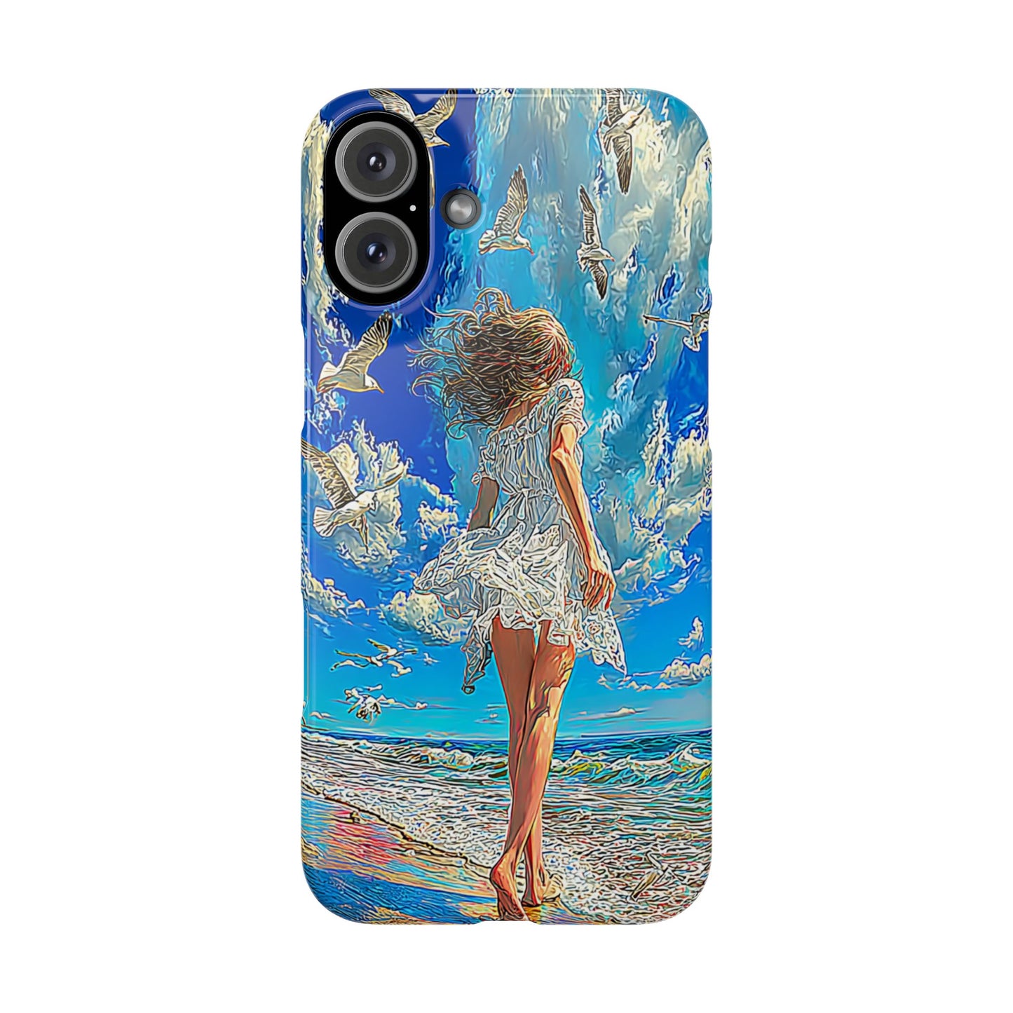 Dreamy Seaside Snap Case, Ocean Waves Phone Cover, Summer Vibe Gift, Cute Aesthetic Accessory, Beach Lover Case
