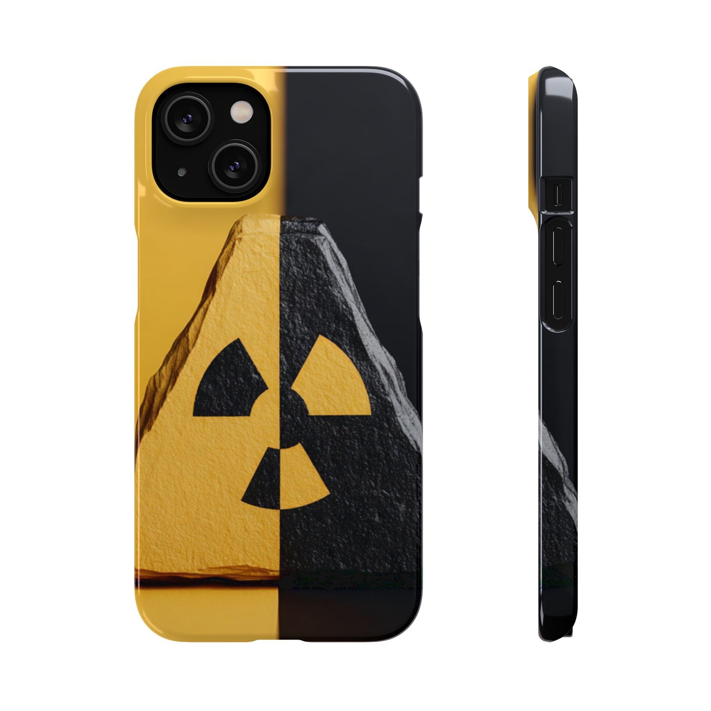 Bold Graphic Snap Case, Radiation Symbol Phone Cover, Trendy Phone Accessory, Unique Gift for Tech Lovers, Stylish Mobile Case