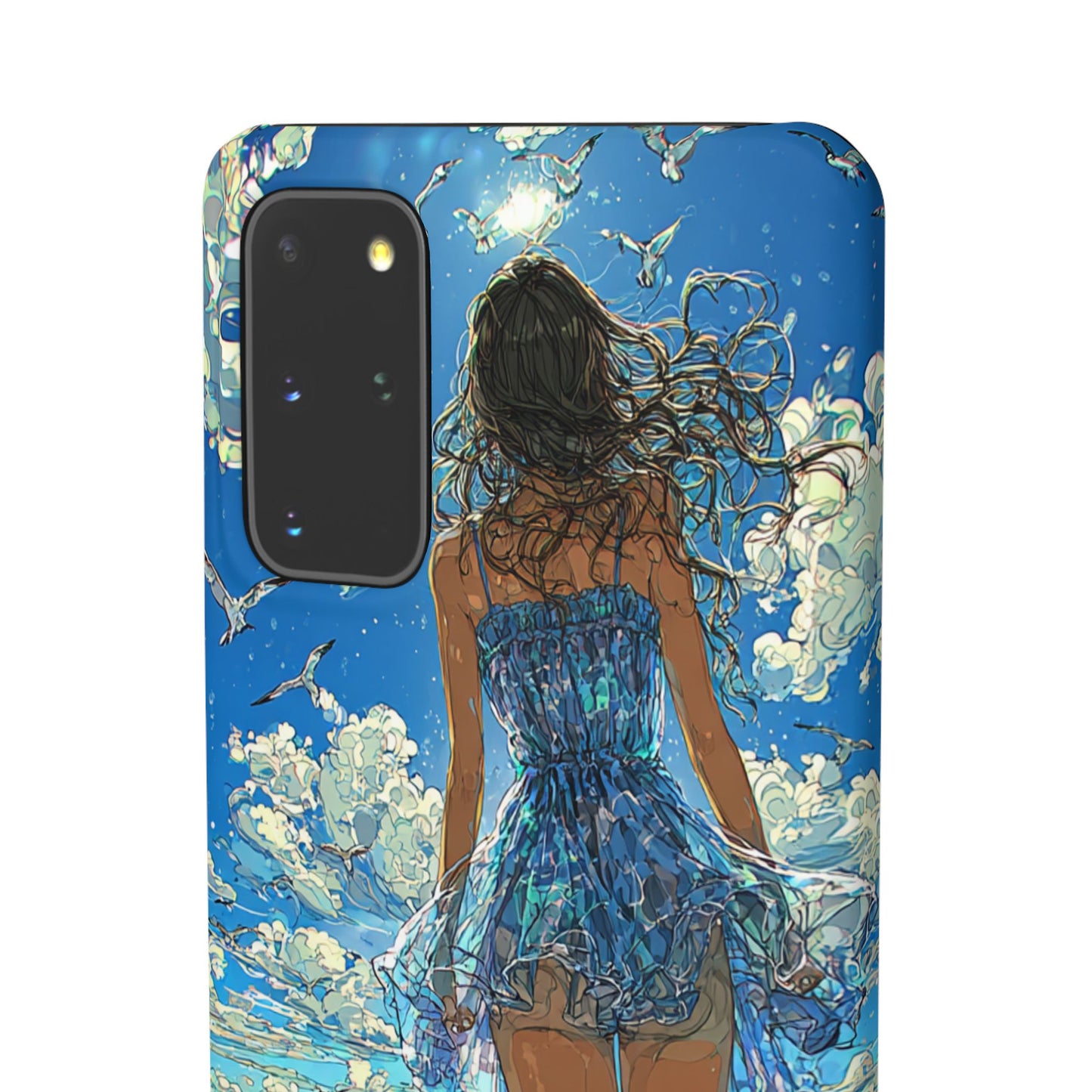 Summer Breeze Snap Case, Ocean Art Phone Cover, Beach Vibes Cell Case, Gift for Her, Custom Phone Accessory