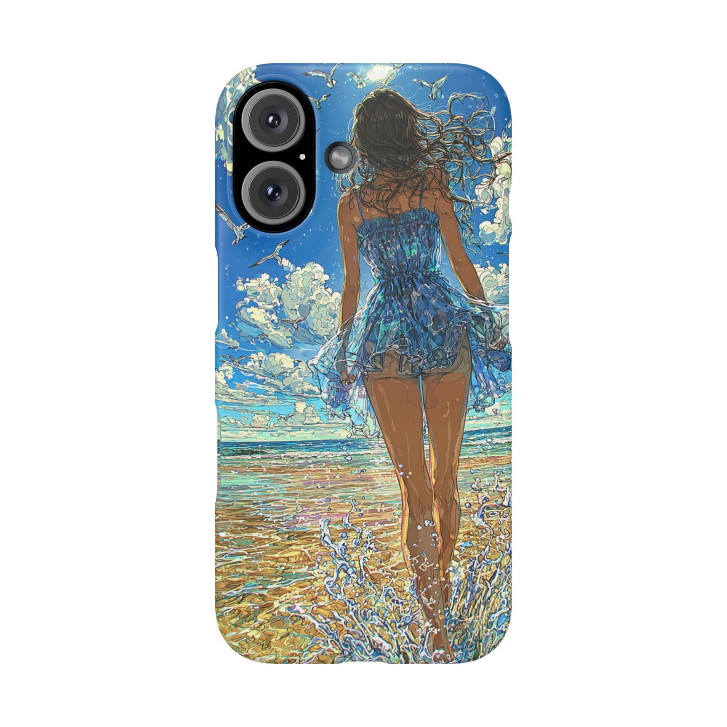 Summer Breeze Snap Case, Ocean Art Phone Cover, Beach Vibes Cell Case, Gift for Her, Custom Phone Accessory