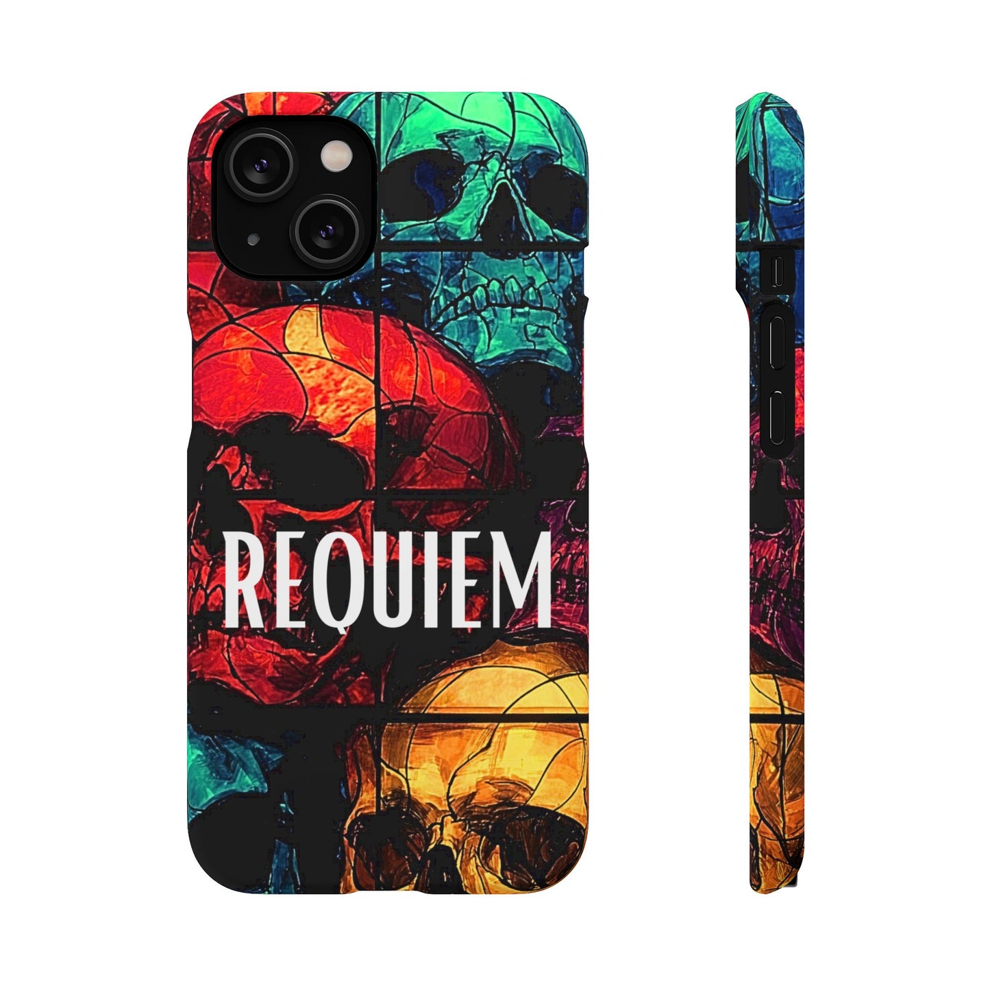 Halloween Custom Requiem Skull Snap Case Phone Cover for iPhone and Samsung