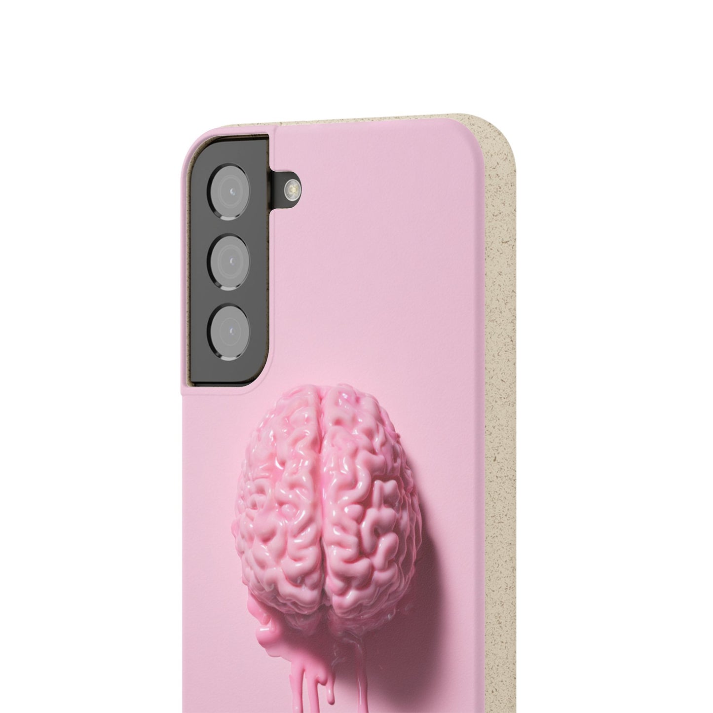 Eco-Friendly Brain Design Phone Case, Biodegradable Phone Cover, Unique Gift for Tech Lovers, Sustainable Accessory, Cute Phone Case