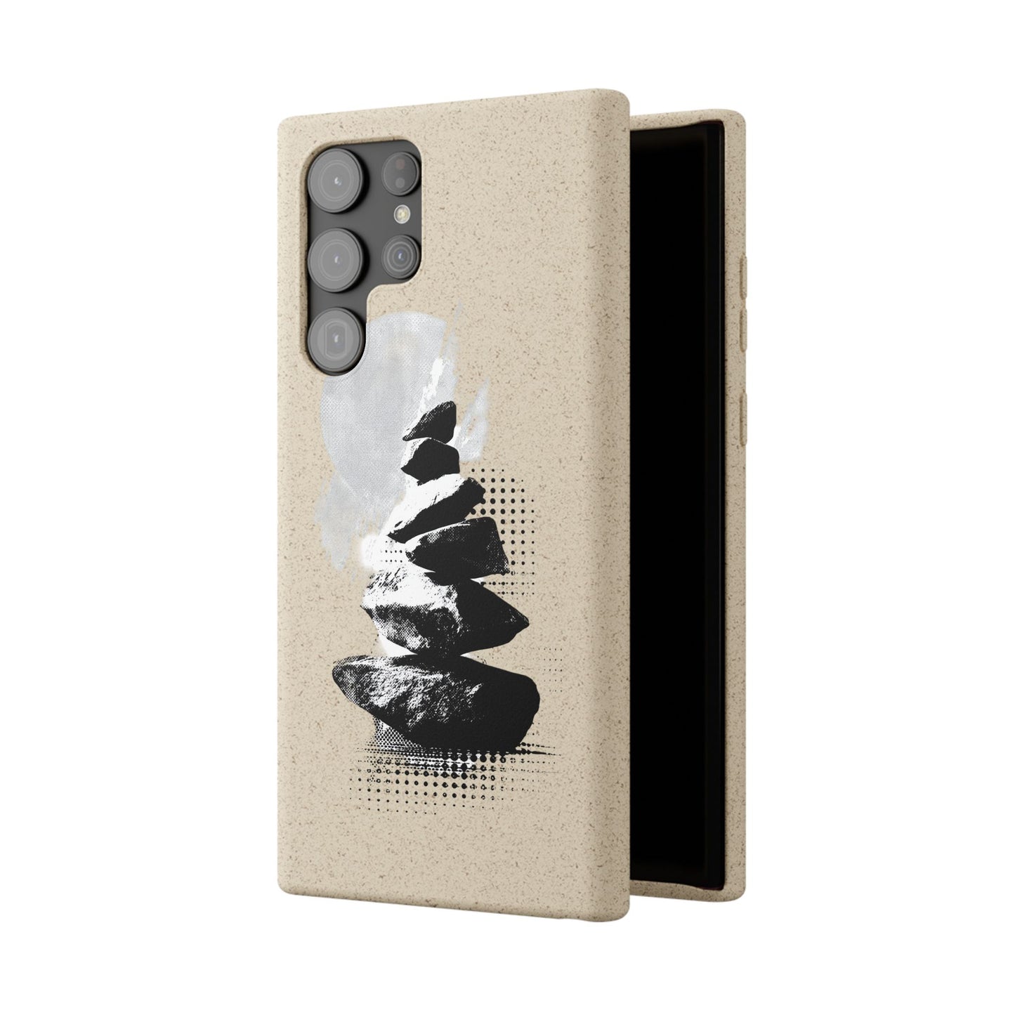 Biodegradable Plastic Free Phone Case Minimalistic Cairn Design Suitable For Iphones And Samsungs