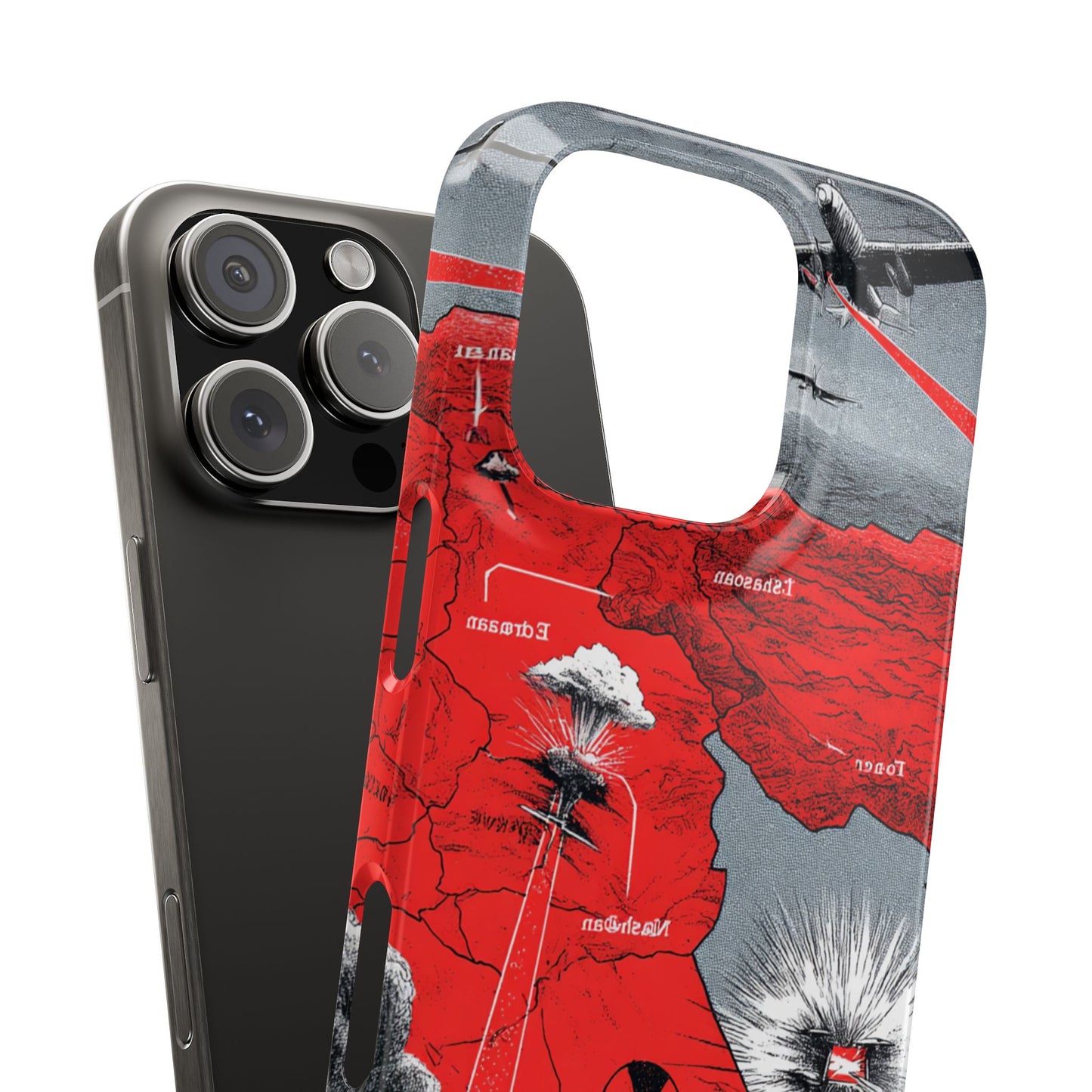 Bold Graphic Snap Case with Dramatic Design, Unique Phone Cover, Artistic Protection for iPhone, Trendy Gadget Gift, Edgy Tech Accessory