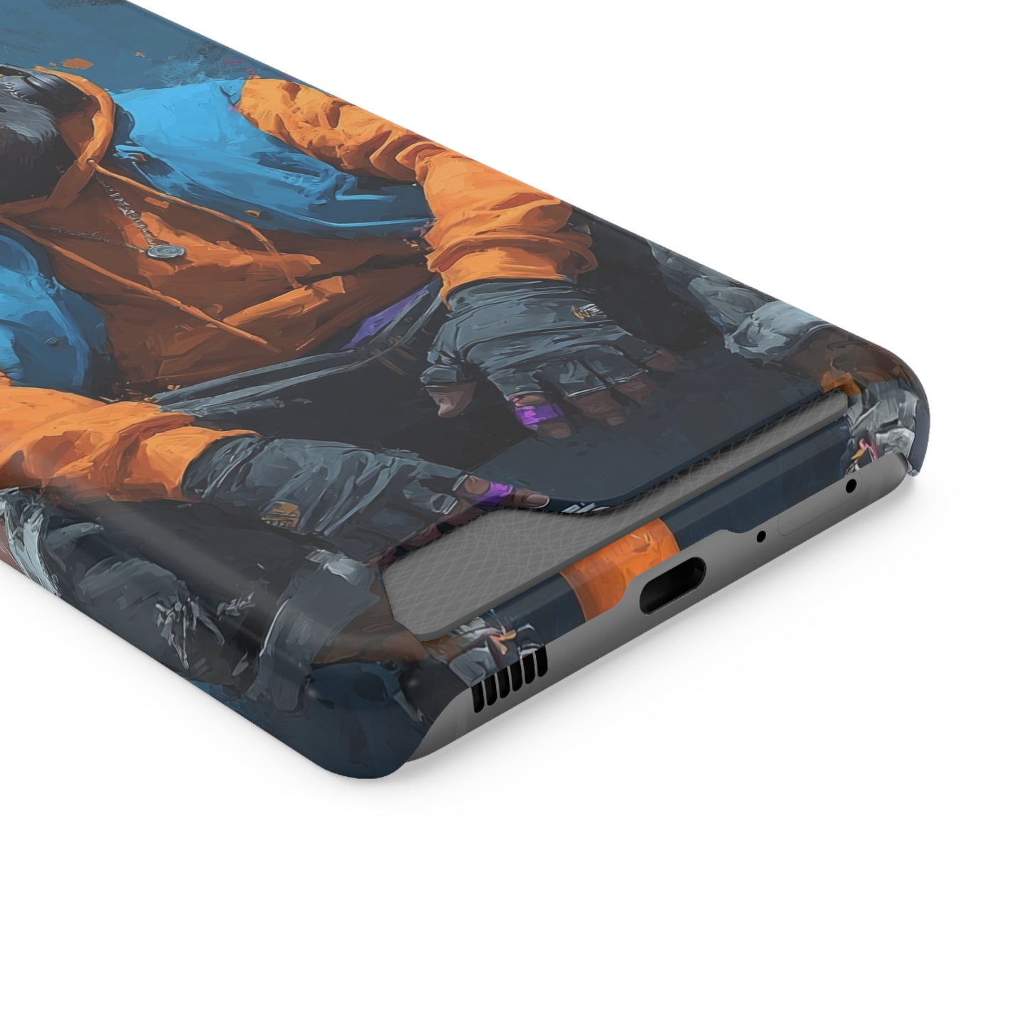 Trendy Phone Case with Card Holder, Stylish Smartphone Protector, Unique Gift for Teens, Graphic Phone Cover, Cool Accessories