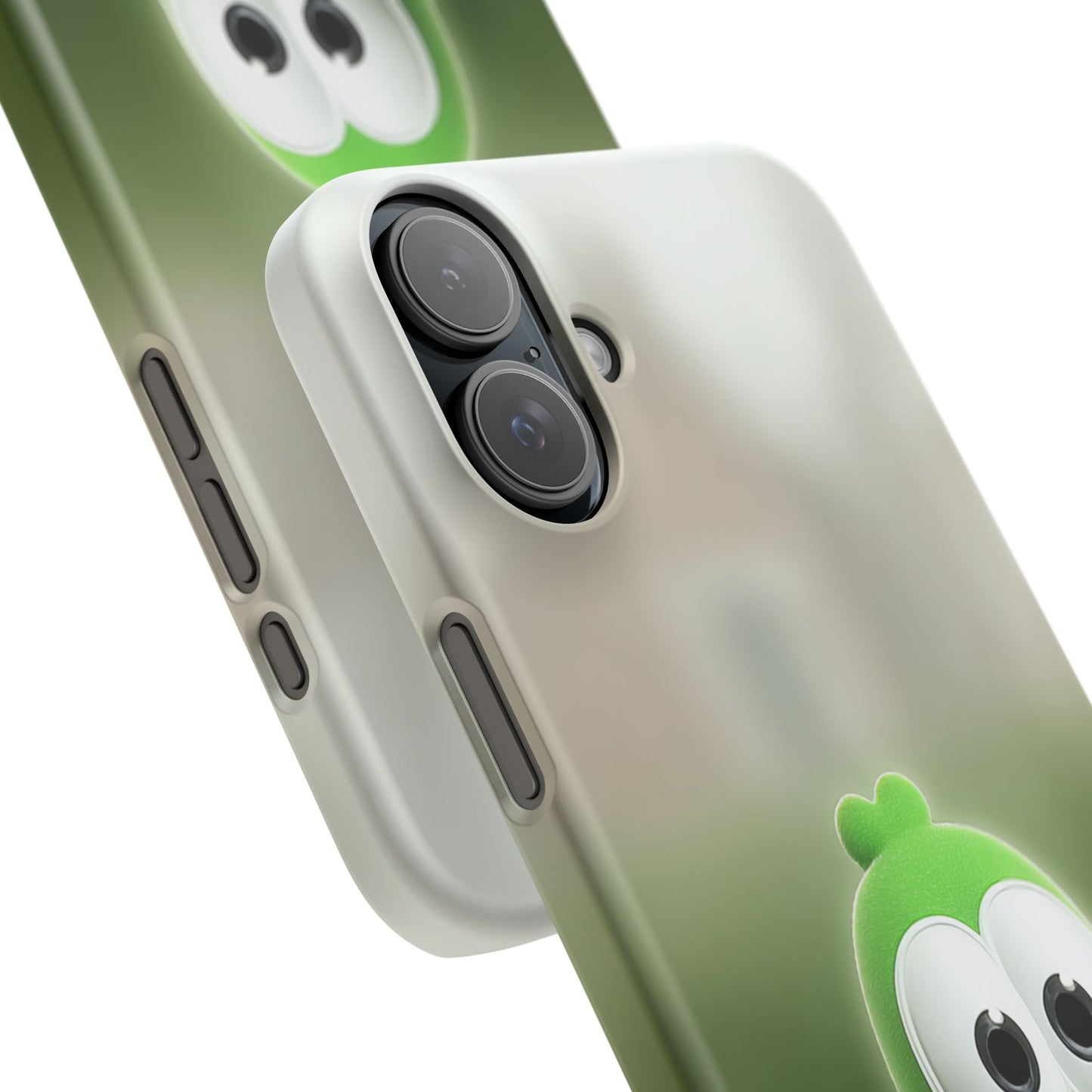 Cute Green Creature Phone Case, Snap Cases, Green Monster Phone Cover, Fun Phone Accessory, Playful Gift for Kids