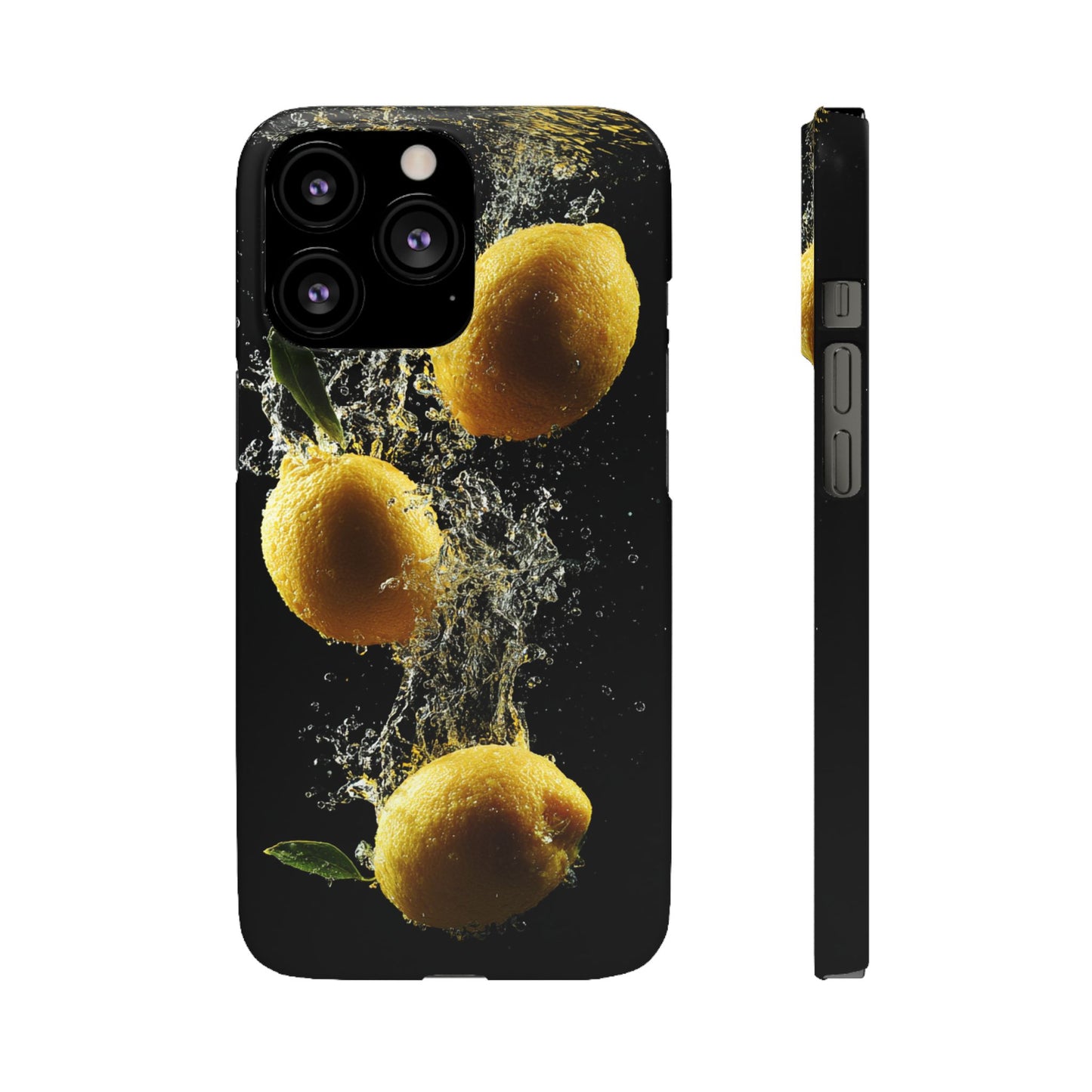 Lemon Splash Phone Case - Vibrant Snap Case, Fruit Lover Gift, Summer Vibes, Kitchen Decor, Unique Phone Accessories