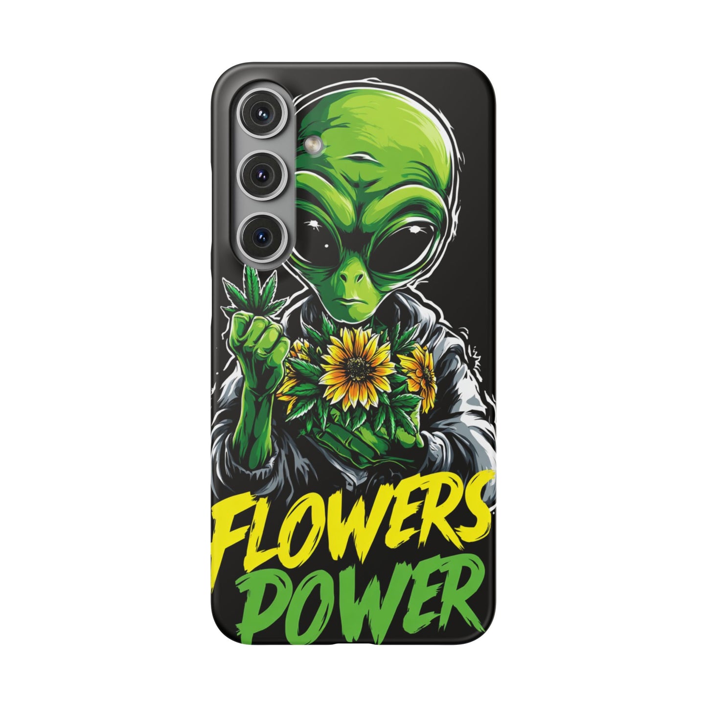 Alien Floral Snap Cases, Fun Phone Case, Gifts for Sci-Fi Lovers, Cute Alien Decor, Unique Tech Accessories