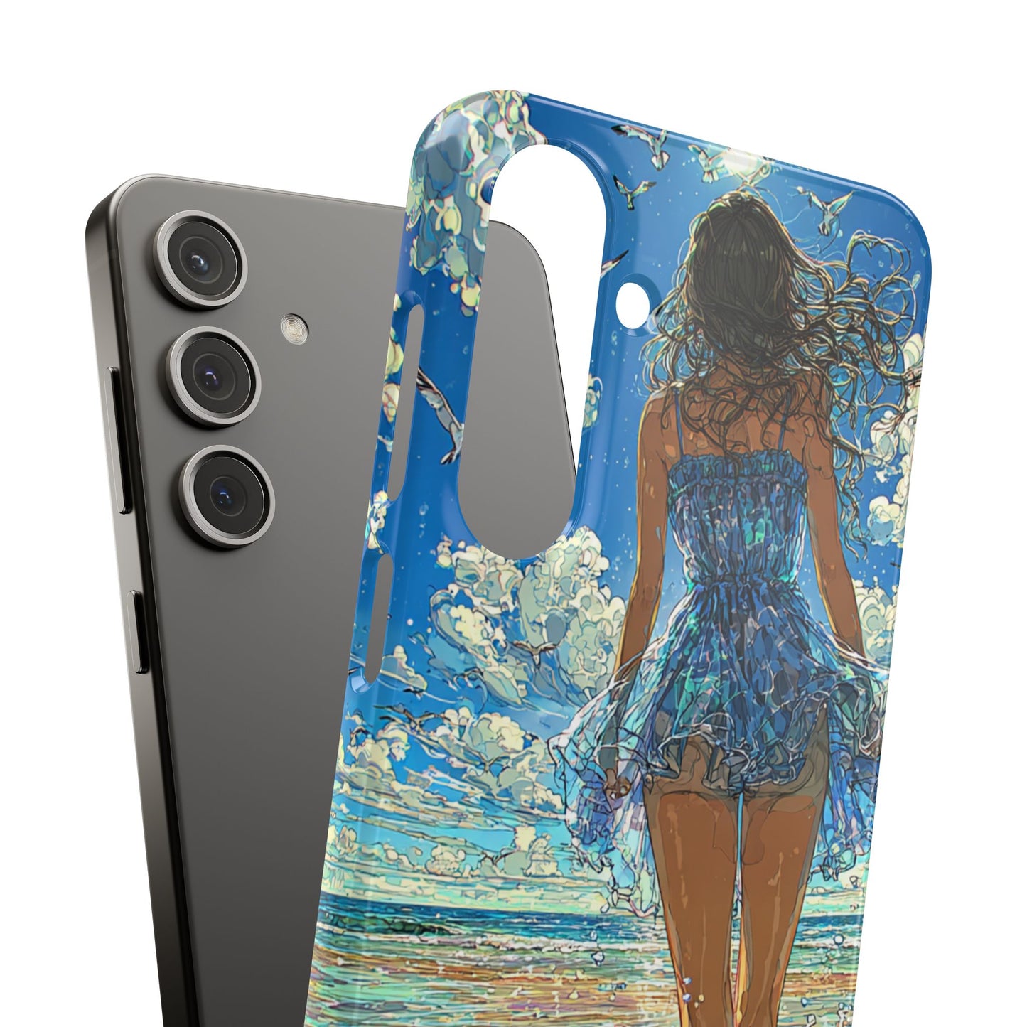 Summer Breeze Snap Case, Ocean Art Phone Cover, Beach Vibes Cell Case, Gift for Her, Custom Phone Accessory