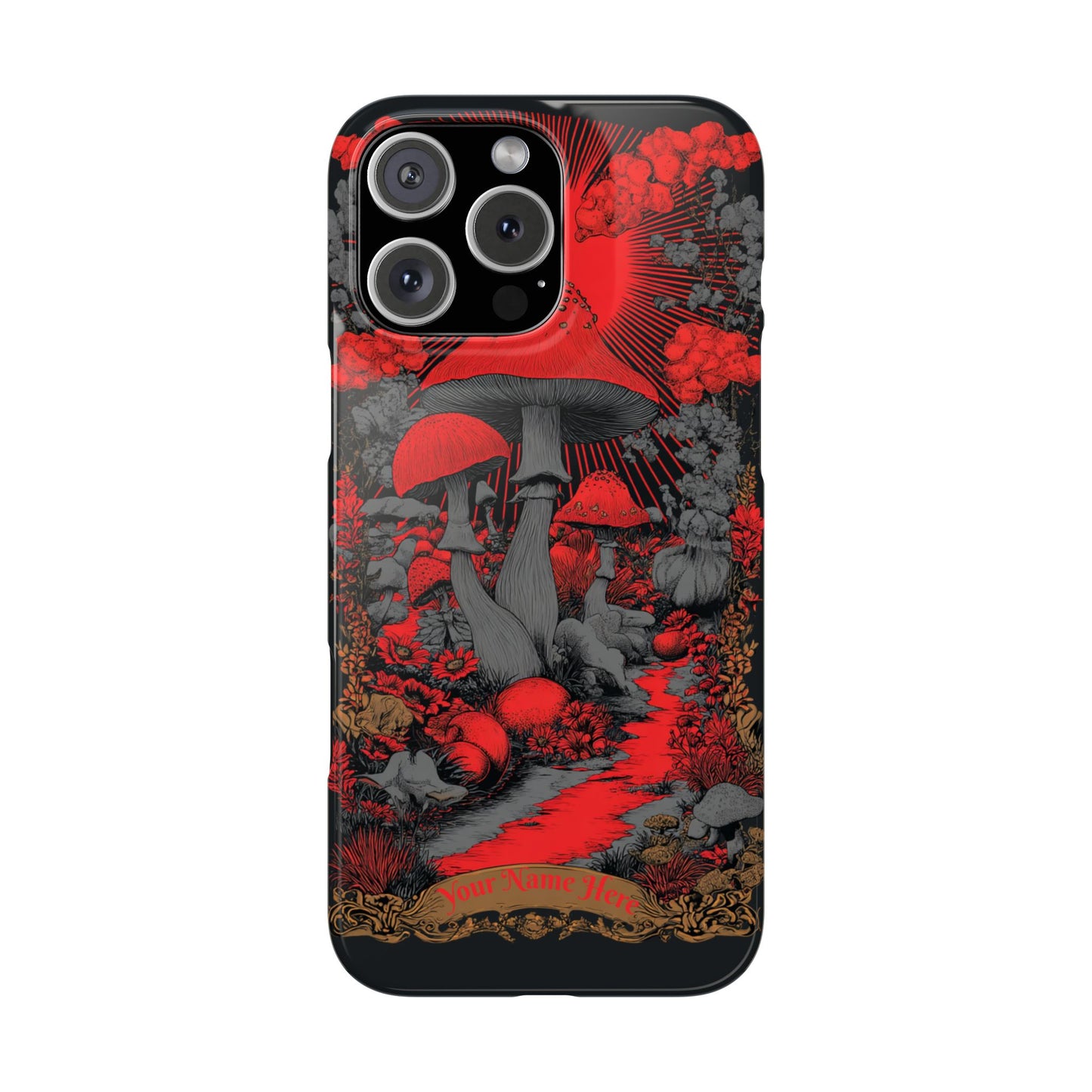 Fantasy Mushroom Snap Case Custom Phone Cover for iPhone and Samsung Mate and Glossy Avvialable
