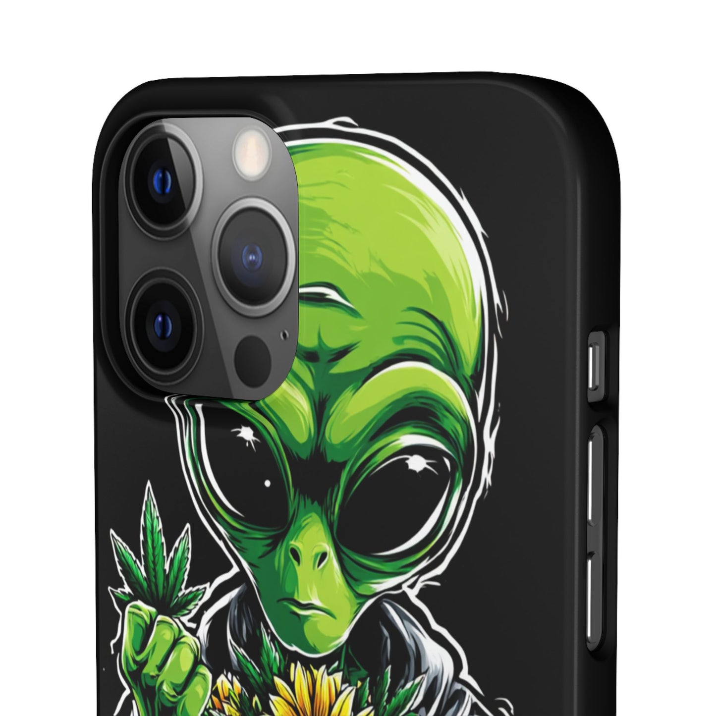 Alien Floral Snap Cases, Fun Phone Case, Gifts for Sci-Fi Lovers, Cute Alien Decor, Unique Tech Accessories