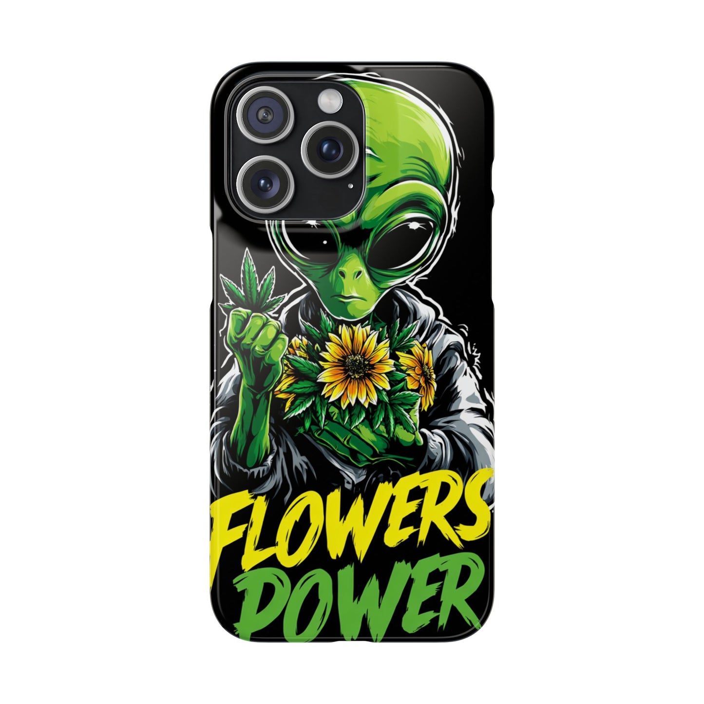 Alien Floral Snap Cases, Fun Phone Case, Gifts for Sci-Fi Lovers, Cute Alien Decor, Unique Tech Accessories