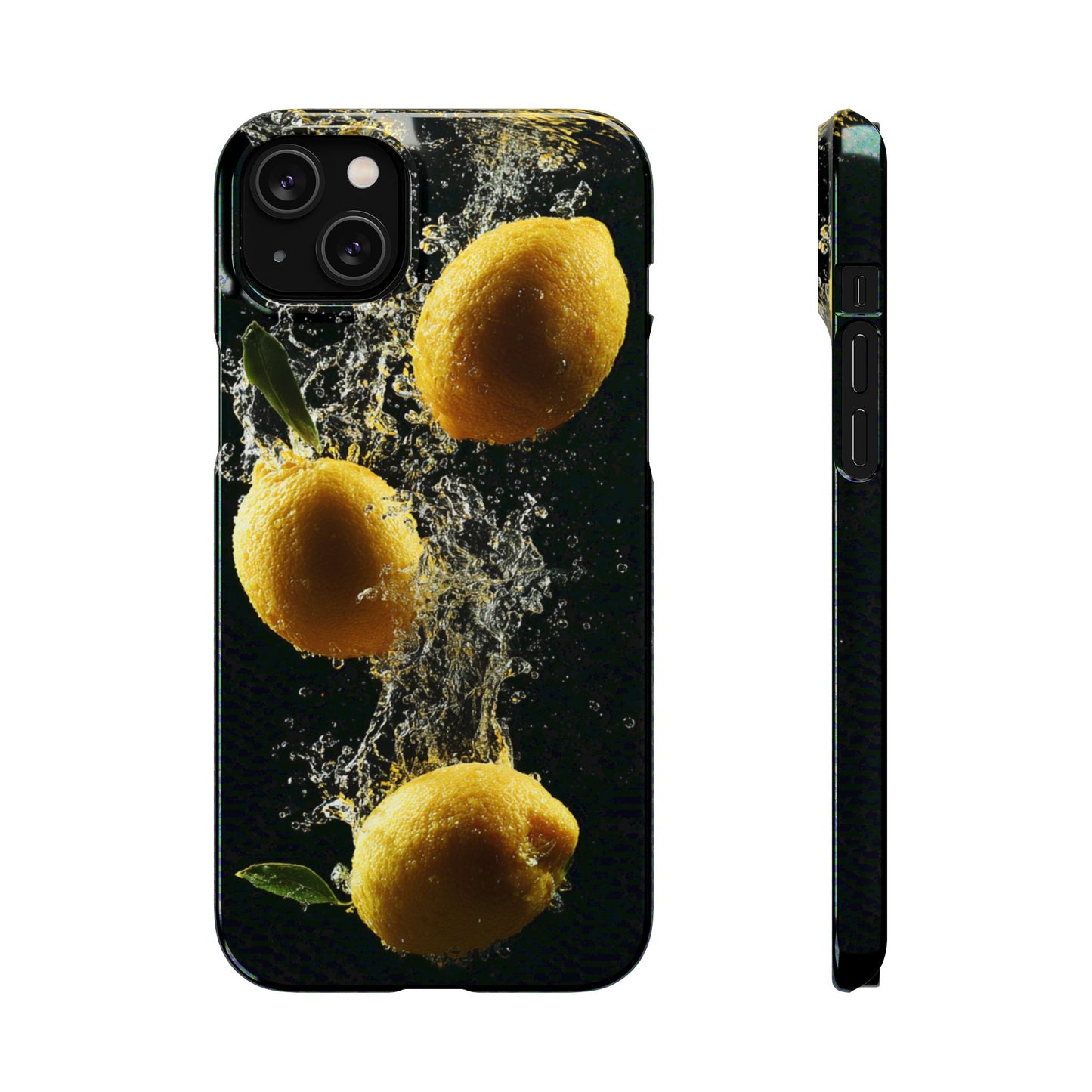 Lemon Splash Phone Case - Vibrant Snap Case, Fruit Lover Gift, Summer Vibes, Kitchen Decor, Unique Phone Accessories