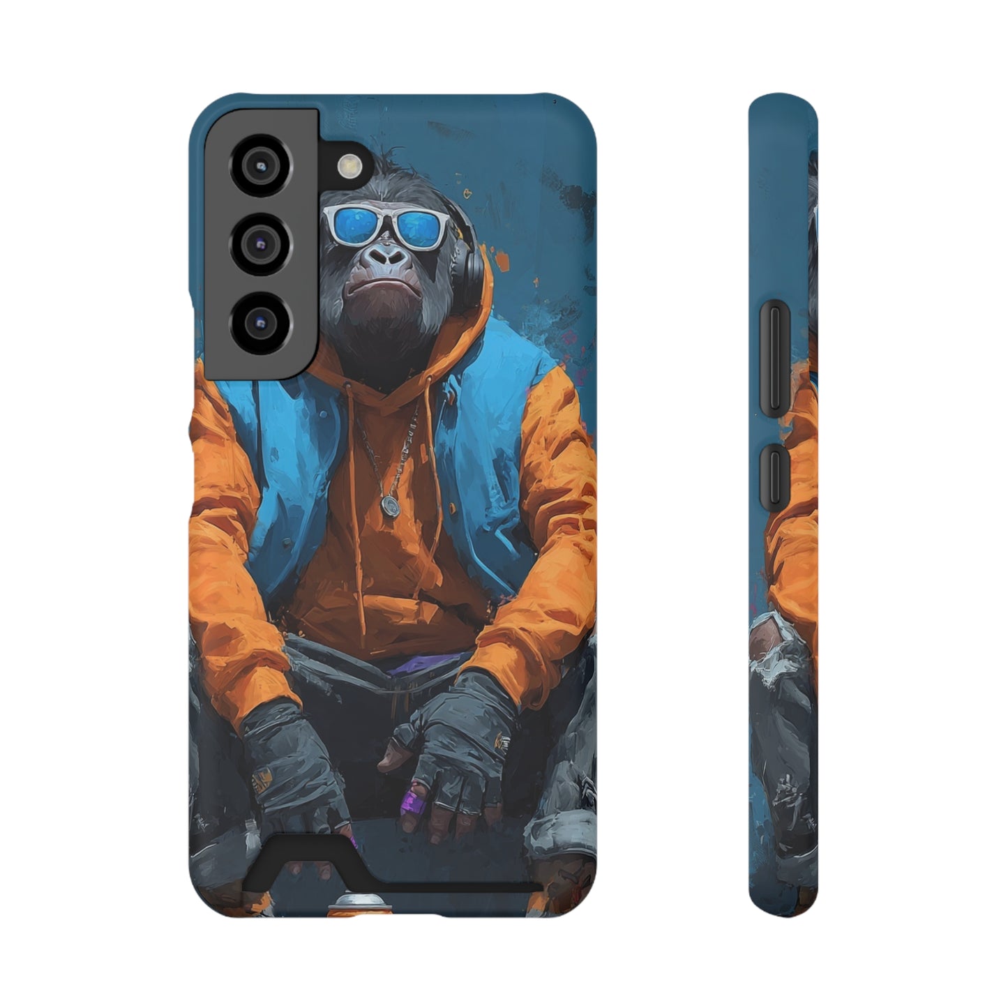 Trendy Phone Case with Card Holder, Stylish Smartphone Protector, Unique Gift for Teens, Graphic Phone Cover, Cool Accessories