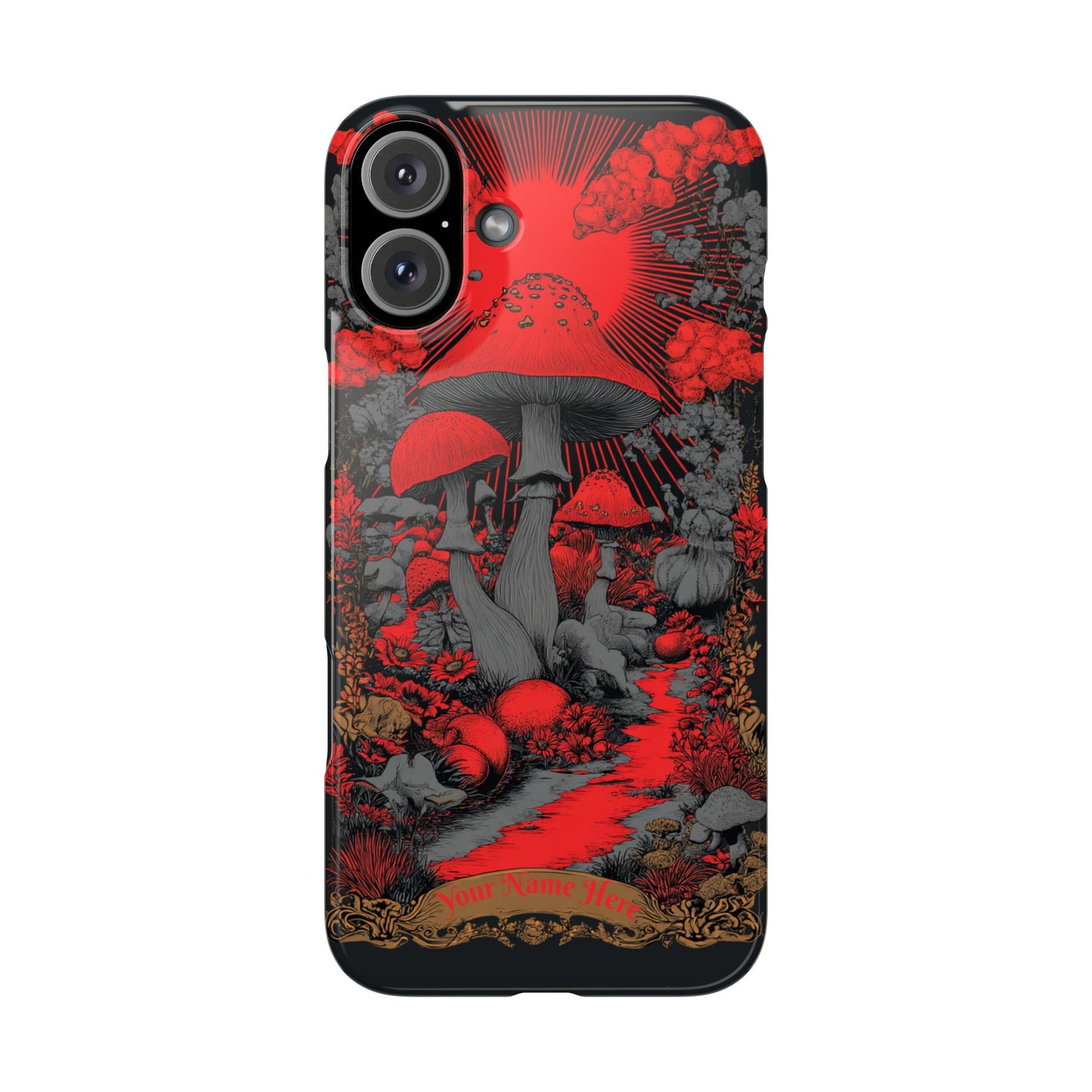 Fantasy Mushroom Snap Case Custom Phone Cover for iPhone and Samsung Mate and Glossy Avvialable