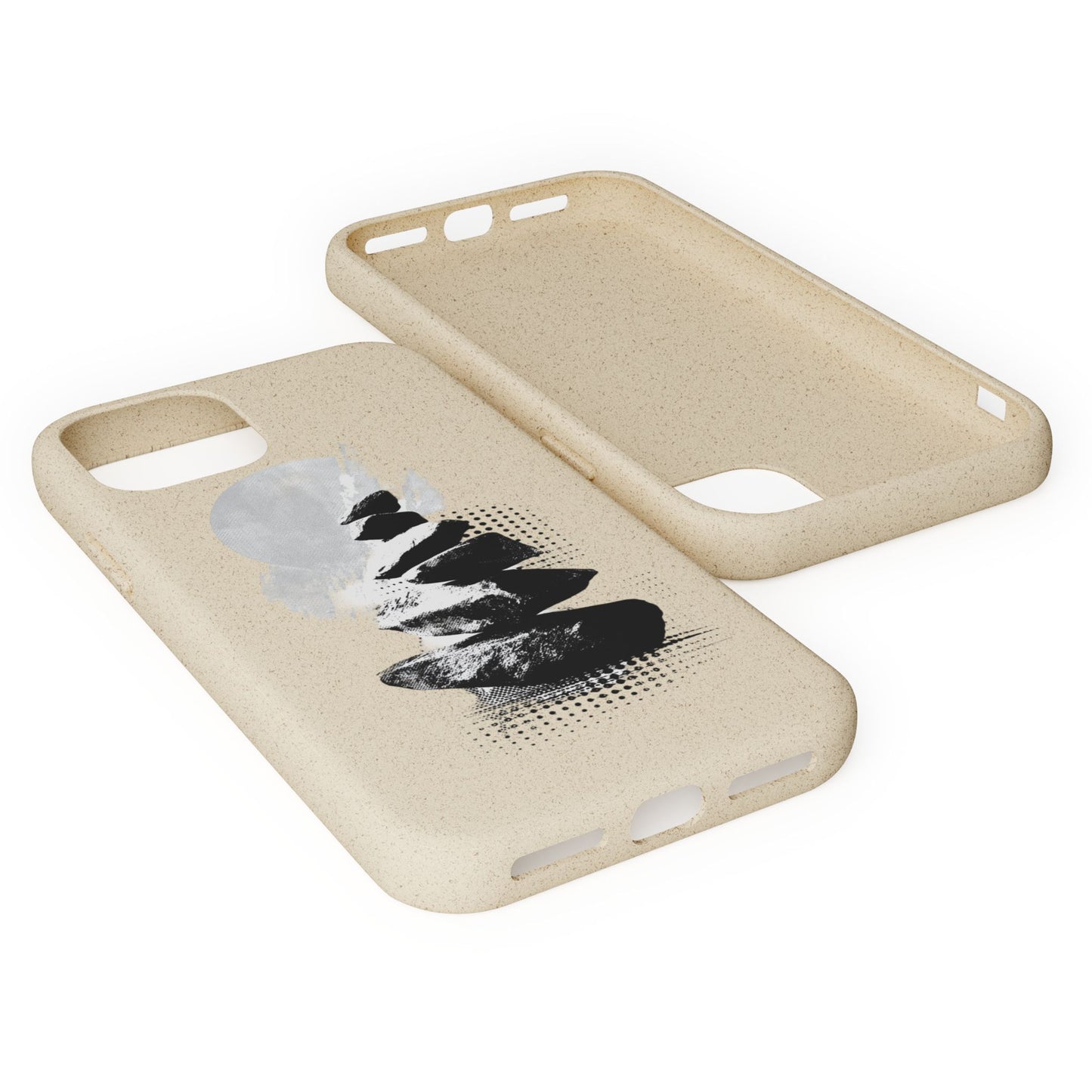 Biodegradable Plastic Free Phone Case Minimalistic Cairn Design Suitable For Iphones And Samsungs