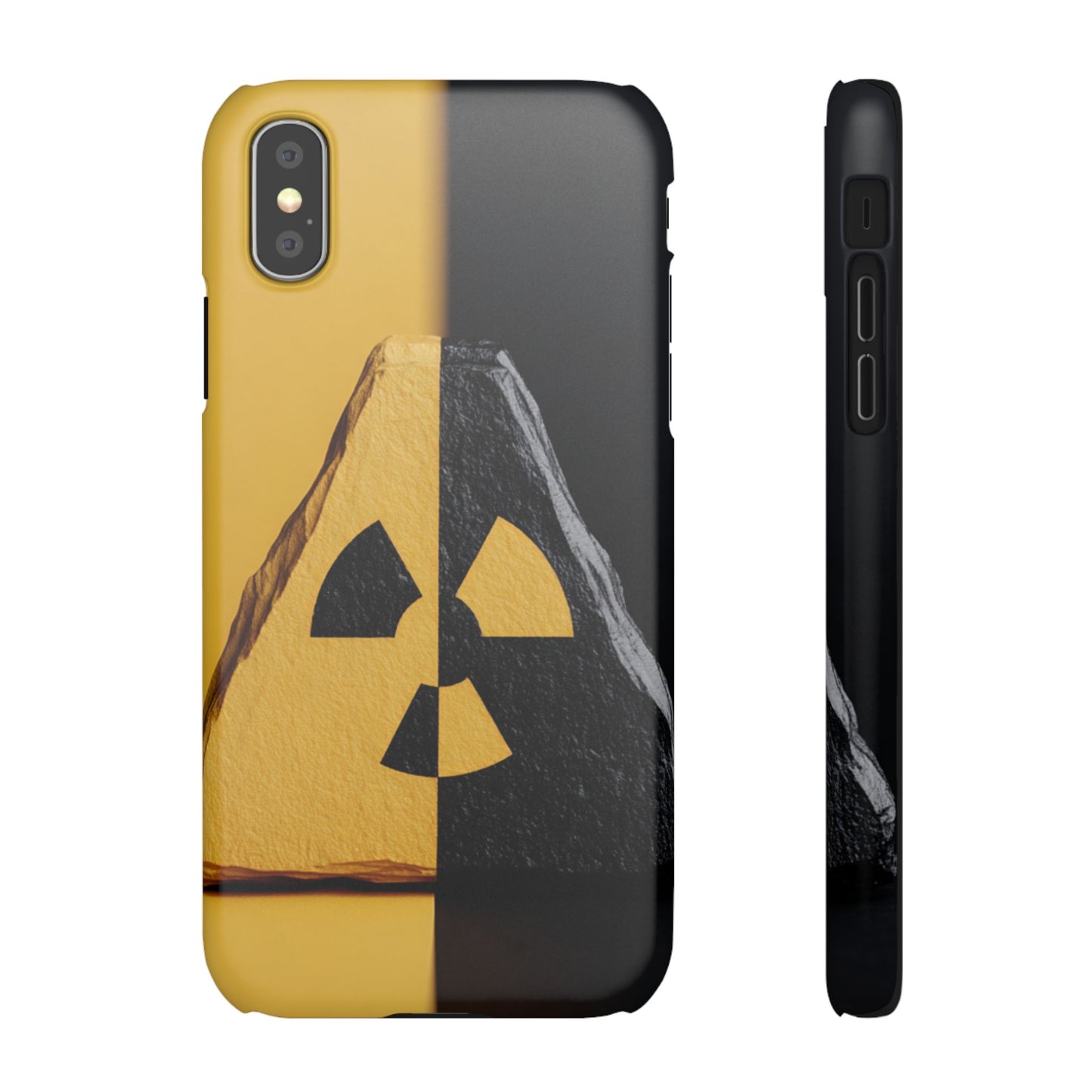 Bold Graphic Snap Case, Radiation Symbol Phone Cover, Trendy Phone Accessory, Unique Gift for Tech Lovers, Stylish Mobile Case