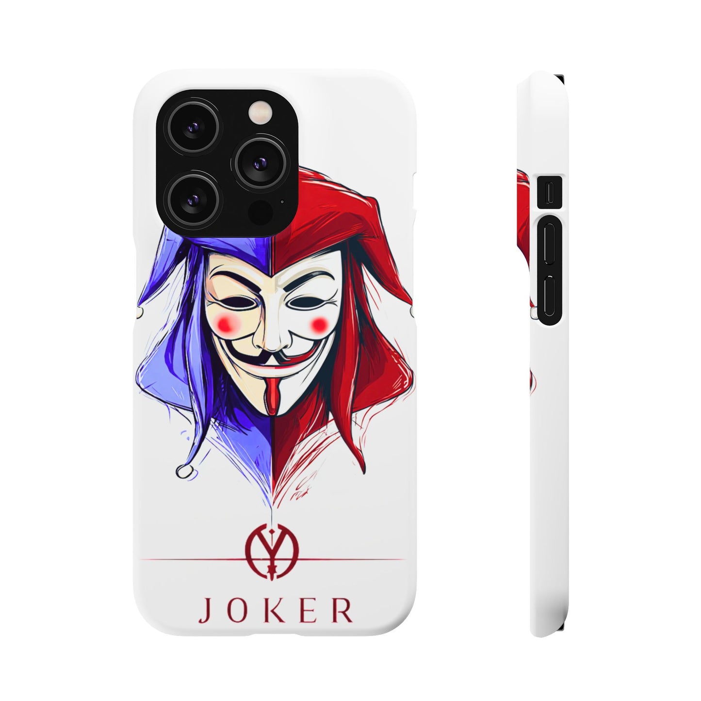 Joker & Anonimous Reunited Guy Fawkes Art Snap Case and Protective Phone Cover For iPhone and Samsung