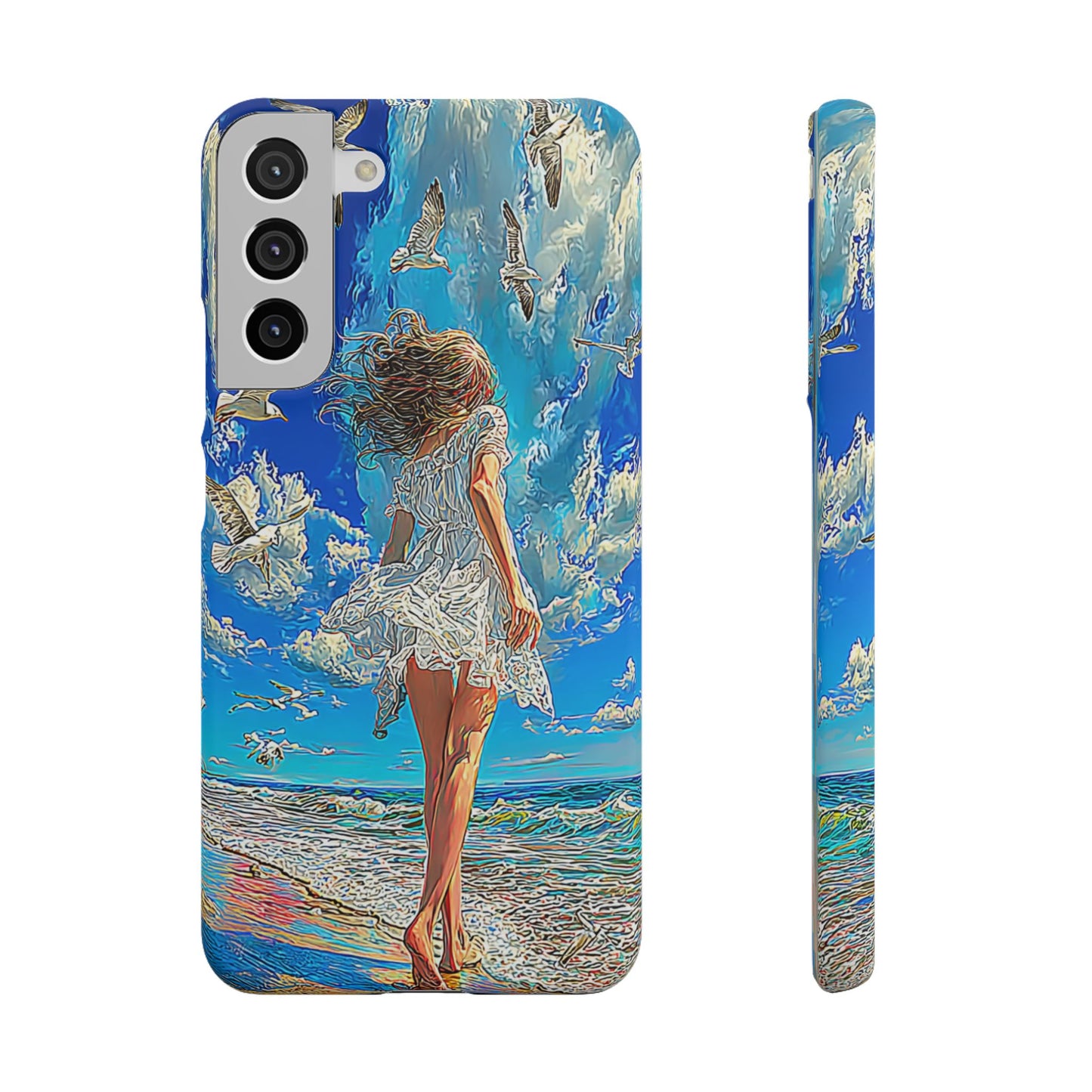 Dreamy Seaside Snap Case, Ocean Waves Phone Cover, Summer Vibe Gift, Cute Aesthetic Accessory, Beach Lover Case