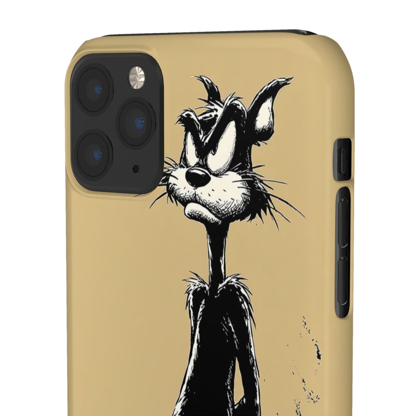 Whimsical Cartoon Snap Case, Fun Phone Cover, Unique Gift for Cat Lovers, Vibrant Art Case, Ideal for Birthdays
