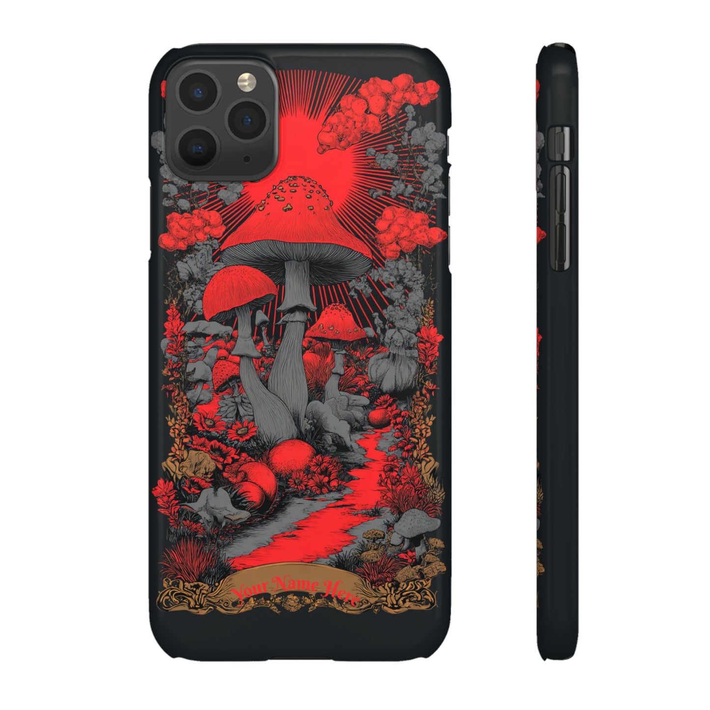 Fantasy Mushroom Snap Case Custom Phone Cover for iPhone and Samsung Mate and Glossy Avvialable
