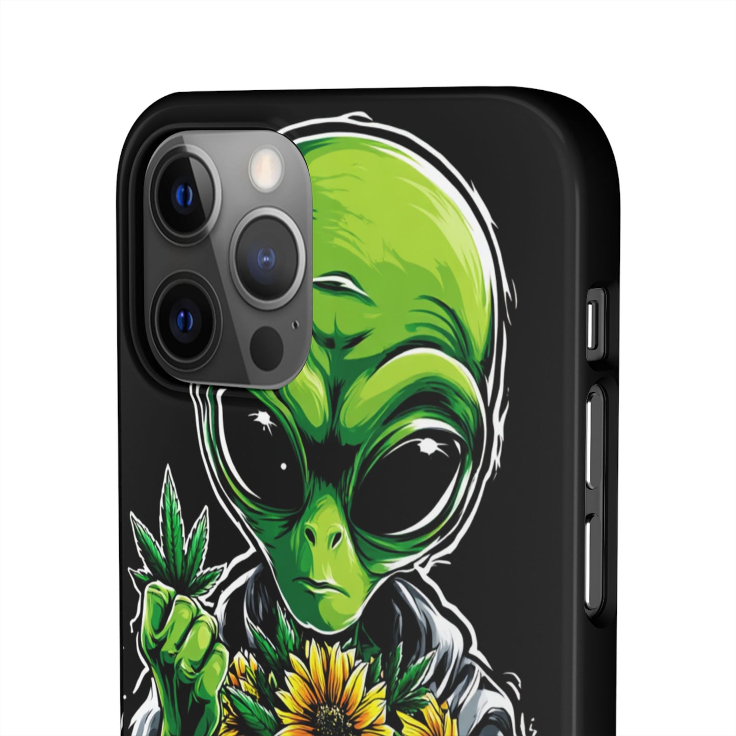 Alien Floral Snap Cases, Fun Phone Case, Gifts for Sci-Fi Lovers, Cute Alien Decor, Unique Tech Accessories