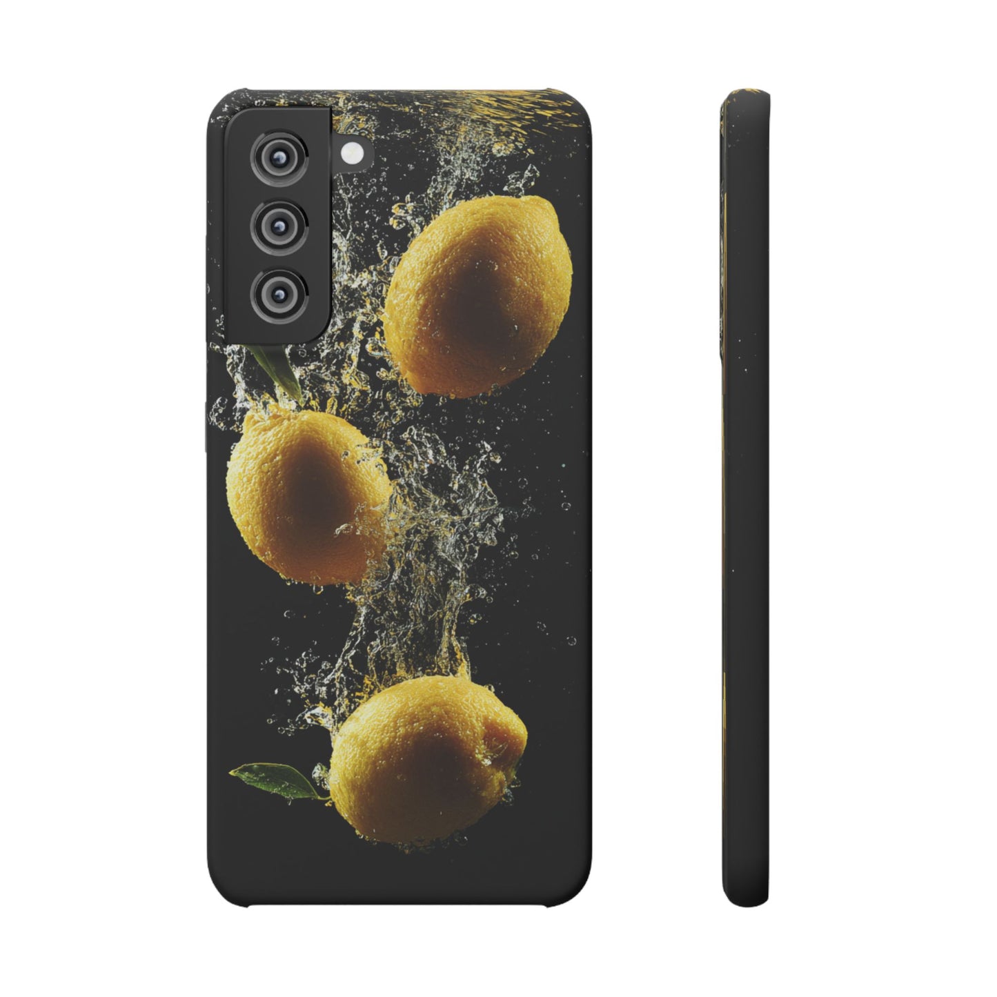 Lemon Splash Phone Case - Vibrant Snap Case, Fruit Lover Gift, Summer Vibes, Kitchen Decor, Unique Phone Accessories