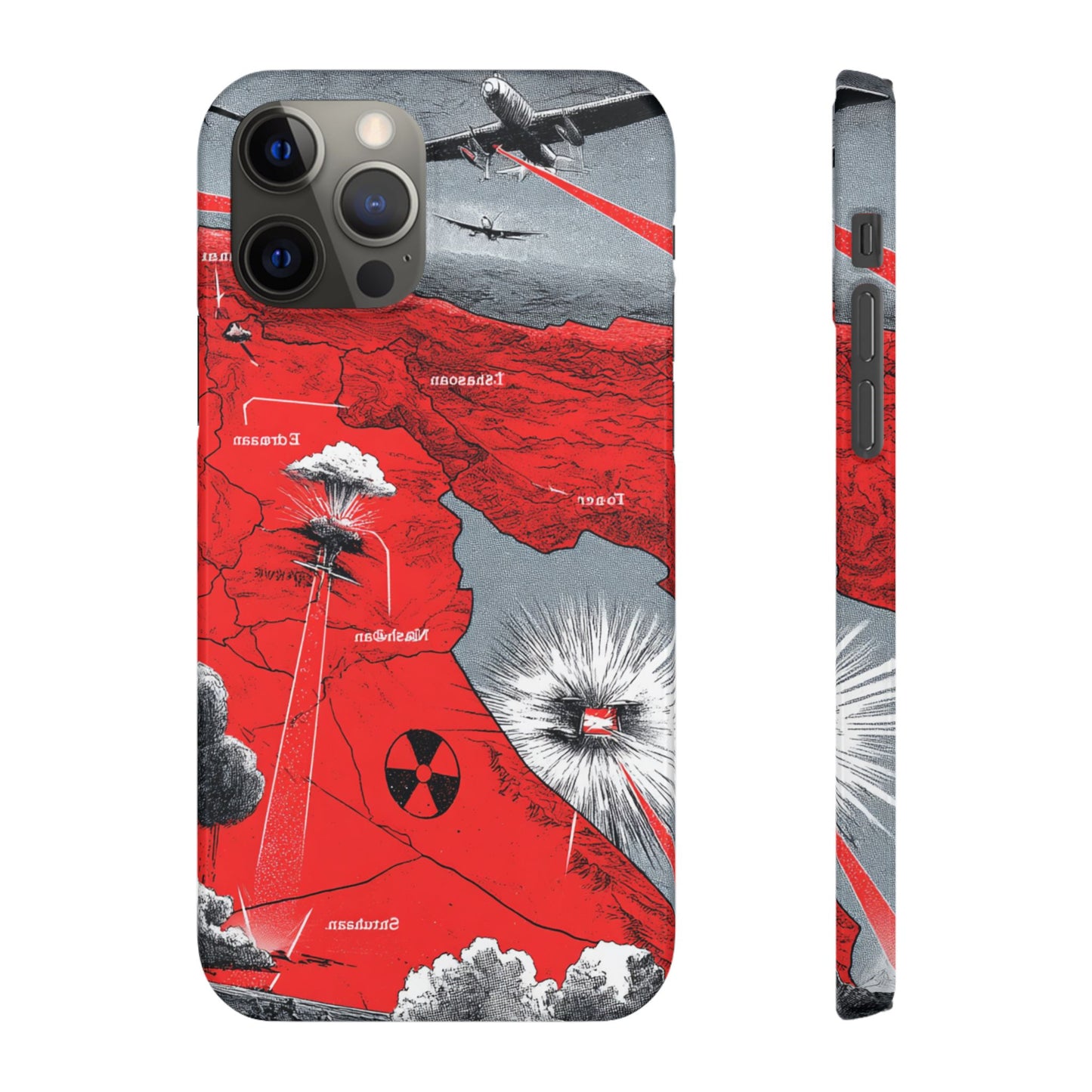 Bold Graphic Snap Case with Dramatic Design, Unique Phone Cover, Artistic Protection for iPhone, Trendy Gadget Gift, Edgy Tech Accessory