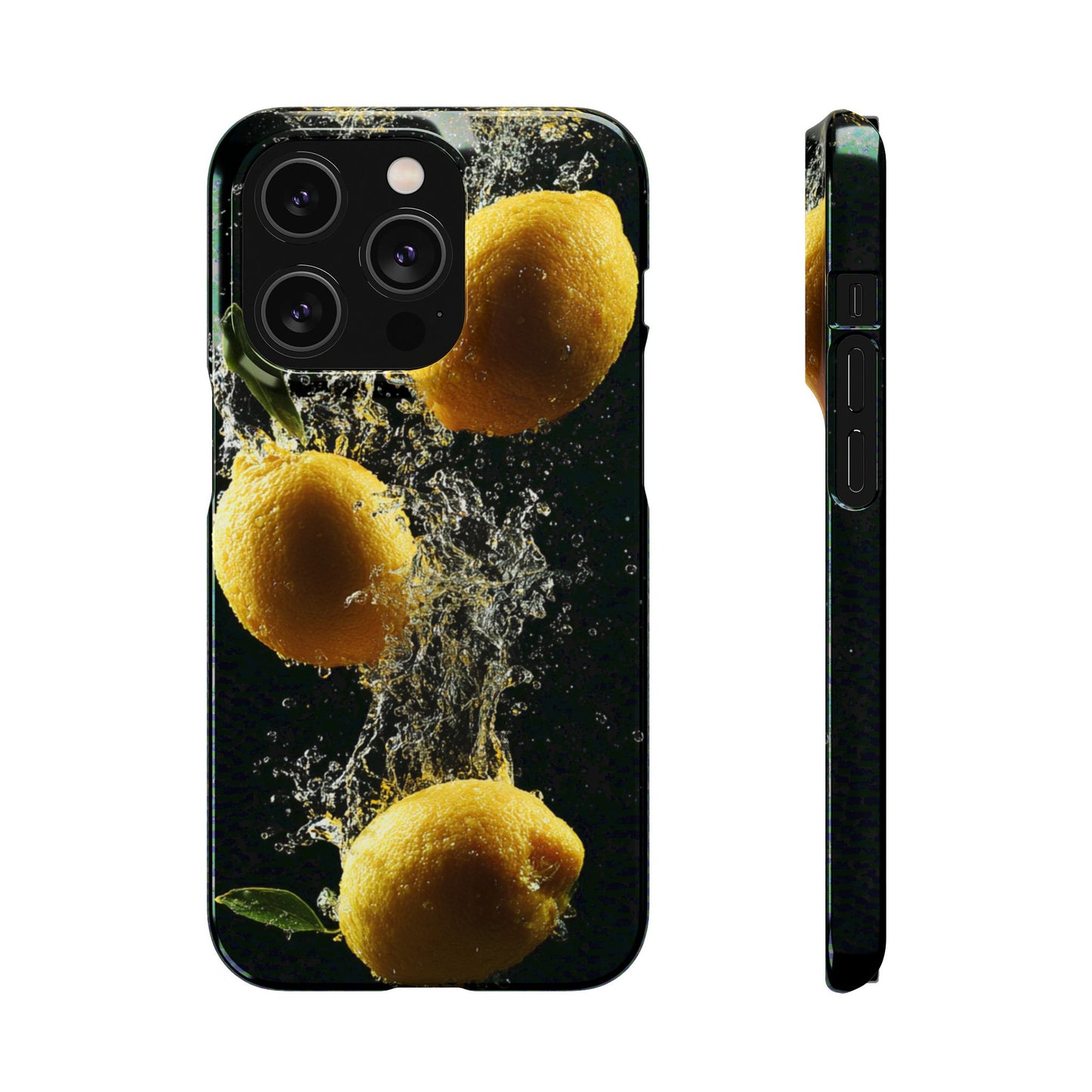 Lemon Splash Phone Case - Vibrant Snap Case, Fruit Lover Gift, Summer Vibes, Kitchen Decor, Unique Phone Accessories