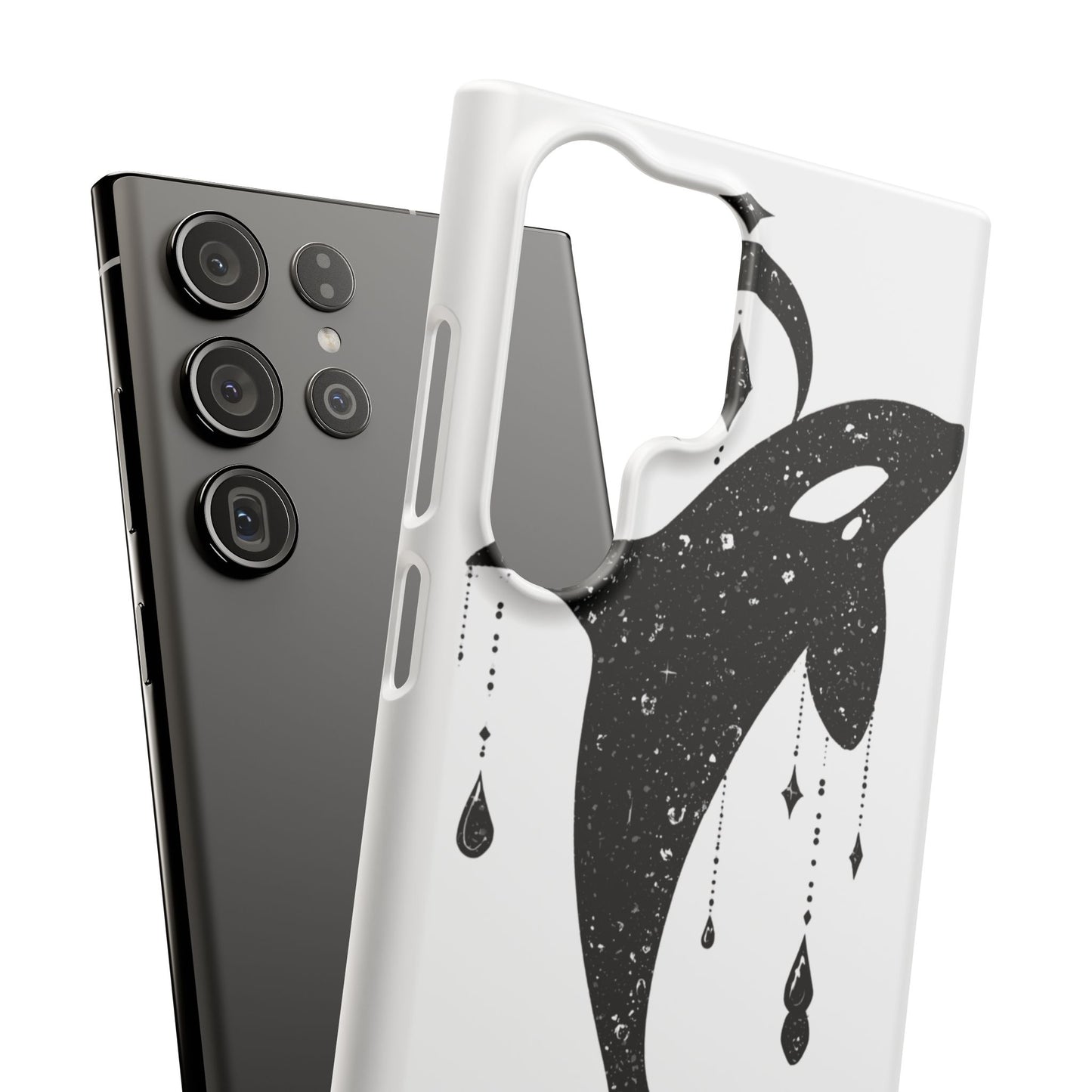 Celestial Orca Snap Case | Phone Cover, Whale Lover Gift, Cosmic Decor, Unique Art, Ocean Vibe