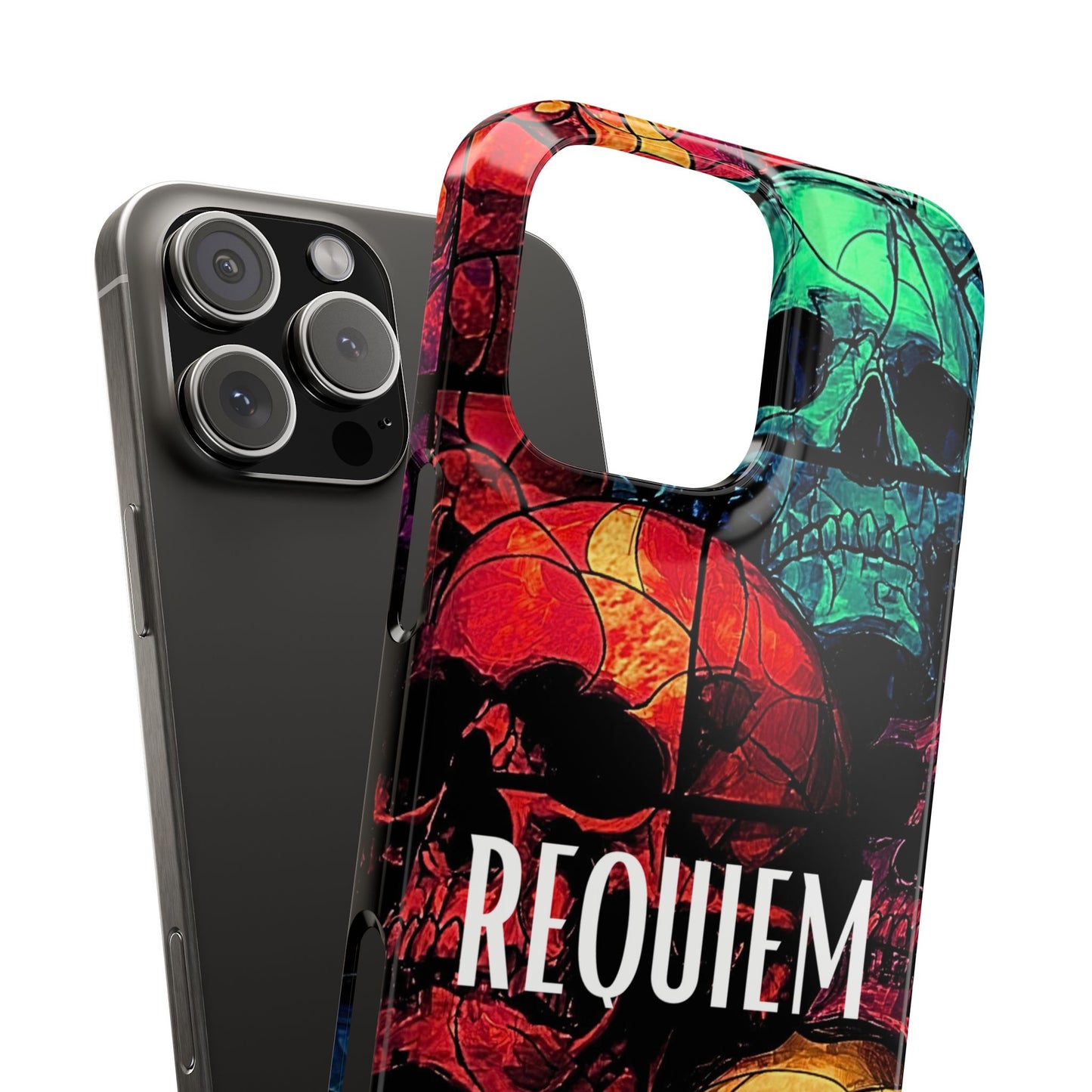 Halloween Custom Requiem Skull Snap Case Phone Cover for iPhone and Samsung