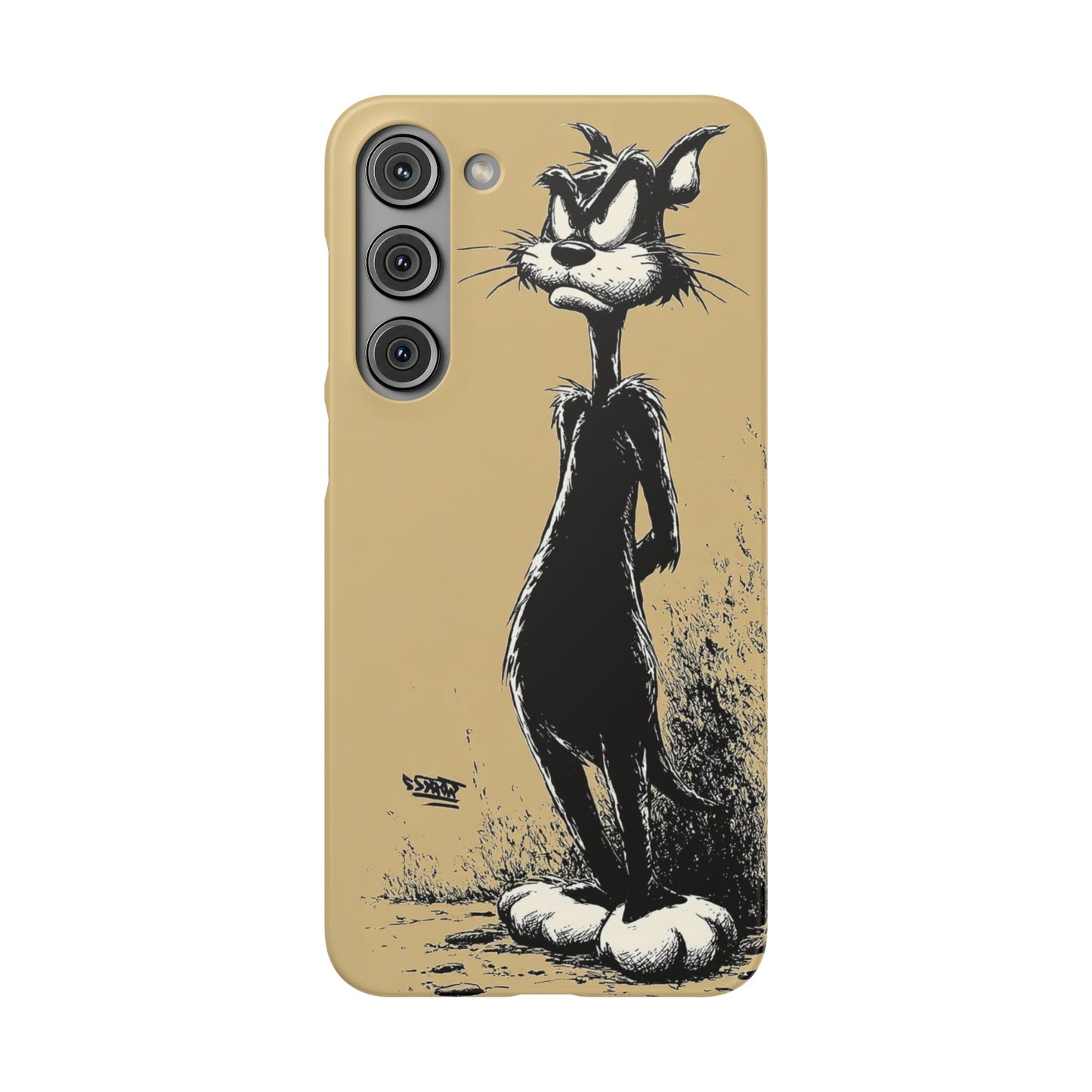 Whimsical Cartoon Snap Case, Fun Phone Cover, Unique Gift for Cat Lovers, Vibrant Art Case, Ideal for Birthdays