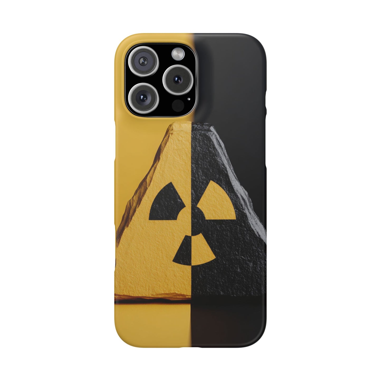 Bold Graphic Snap Case, Radiation Symbol Phone Cover, Trendy Phone Accessory, Unique Gift for Tech Lovers, Stylish Mobile Case
