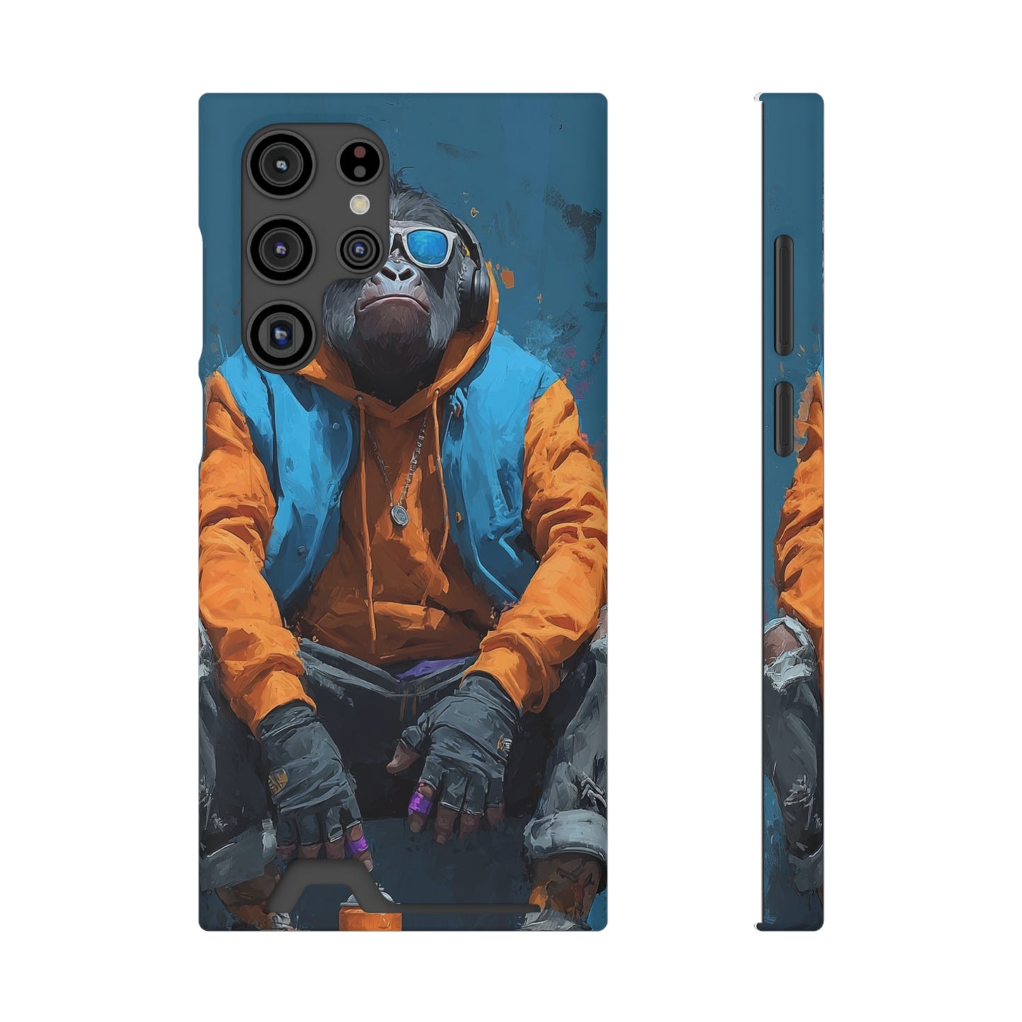 Trendy Phone Case with Card Holder, Stylish Smartphone Protector, Unique Gift for Teens, Graphic Phone Cover, Cool Accessories