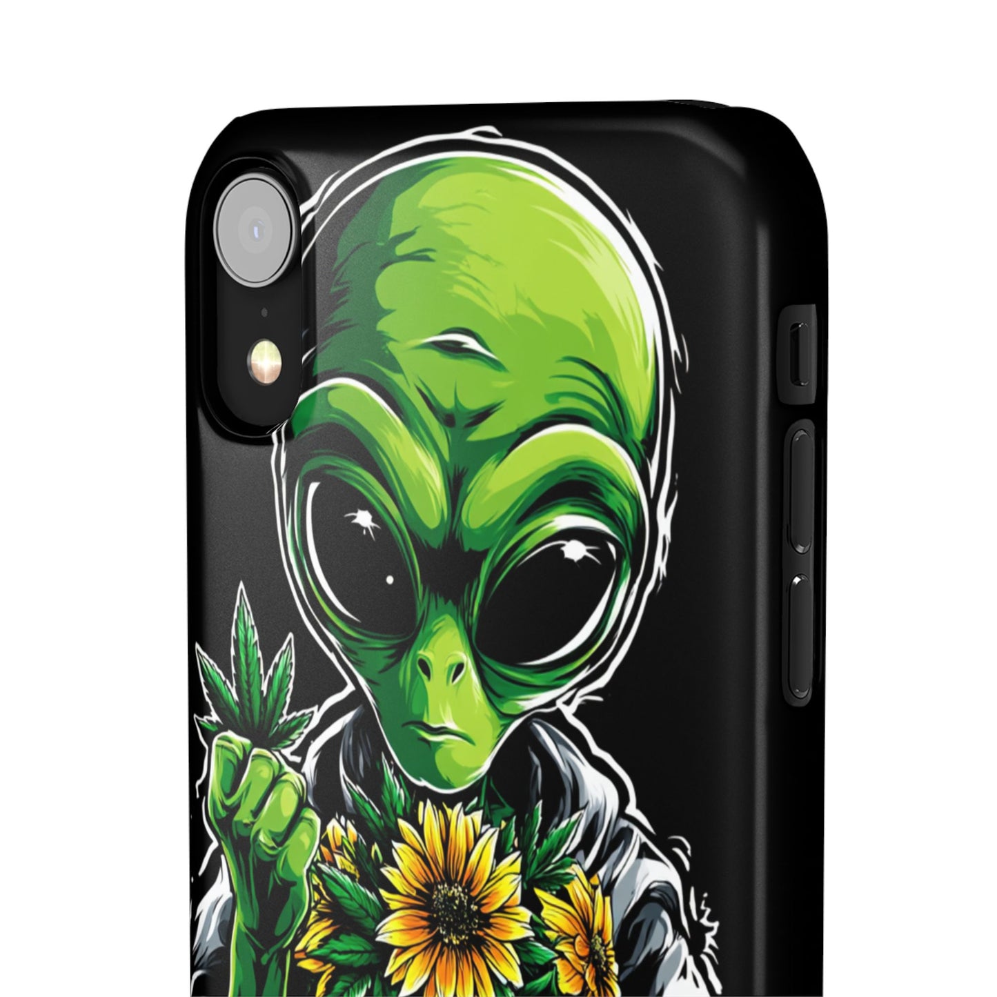Alien Floral Snap Cases, Fun Phone Case, Gifts for Sci-Fi Lovers, Cute Alien Decor, Unique Tech Accessories