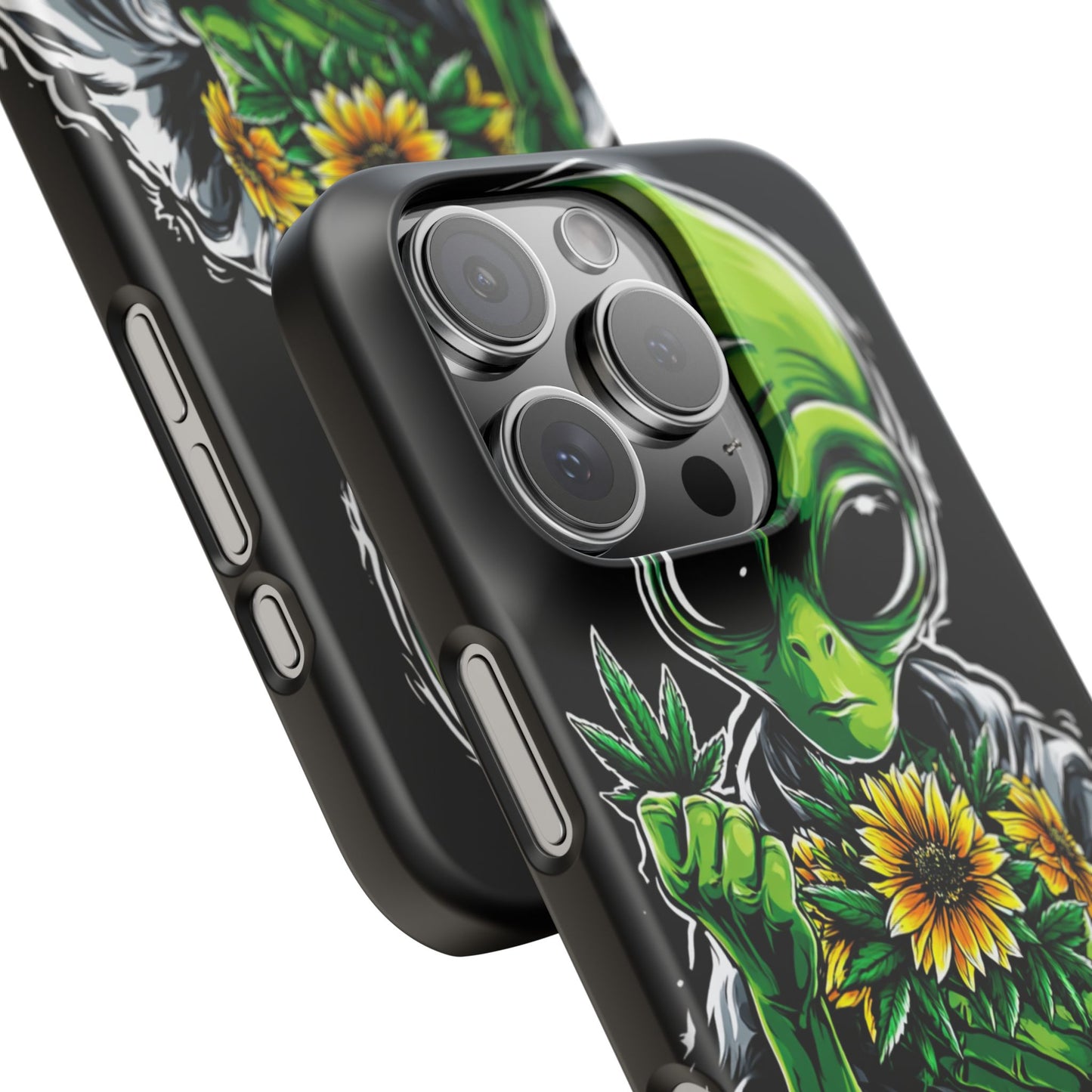 Alien Floral Snap Cases, Fun Phone Case, Gifts for Sci-Fi Lovers, Cute Alien Decor, Unique Tech Accessories