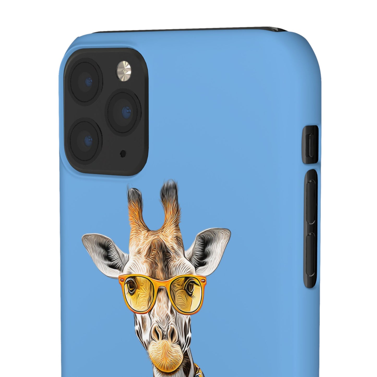 Giraffe Blue Snap Case Phone Cover for Animal Lover Iphone and Samsung models