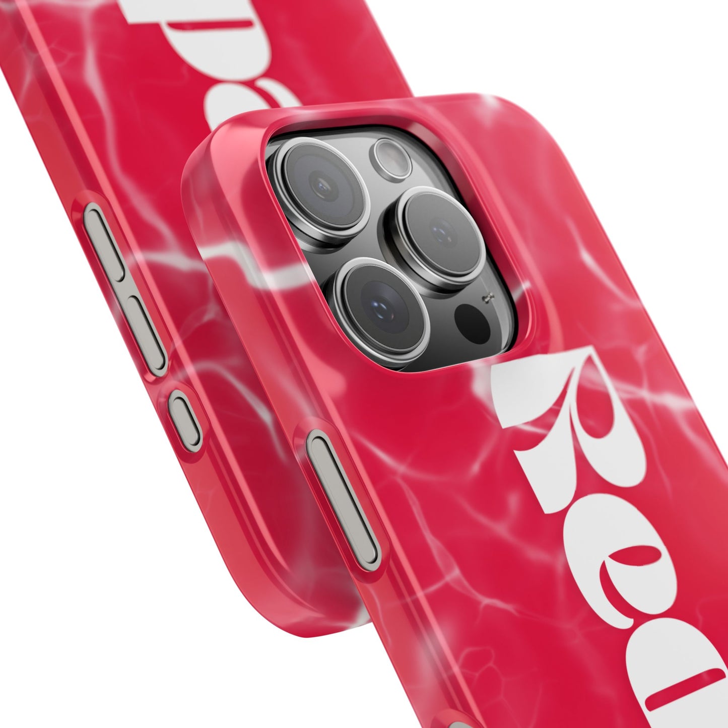 Vibrant Red Snap Case for iPhone, Trendy Phone Cover, Gift for Her, Summer Accessory, Stylish Tech Protection
