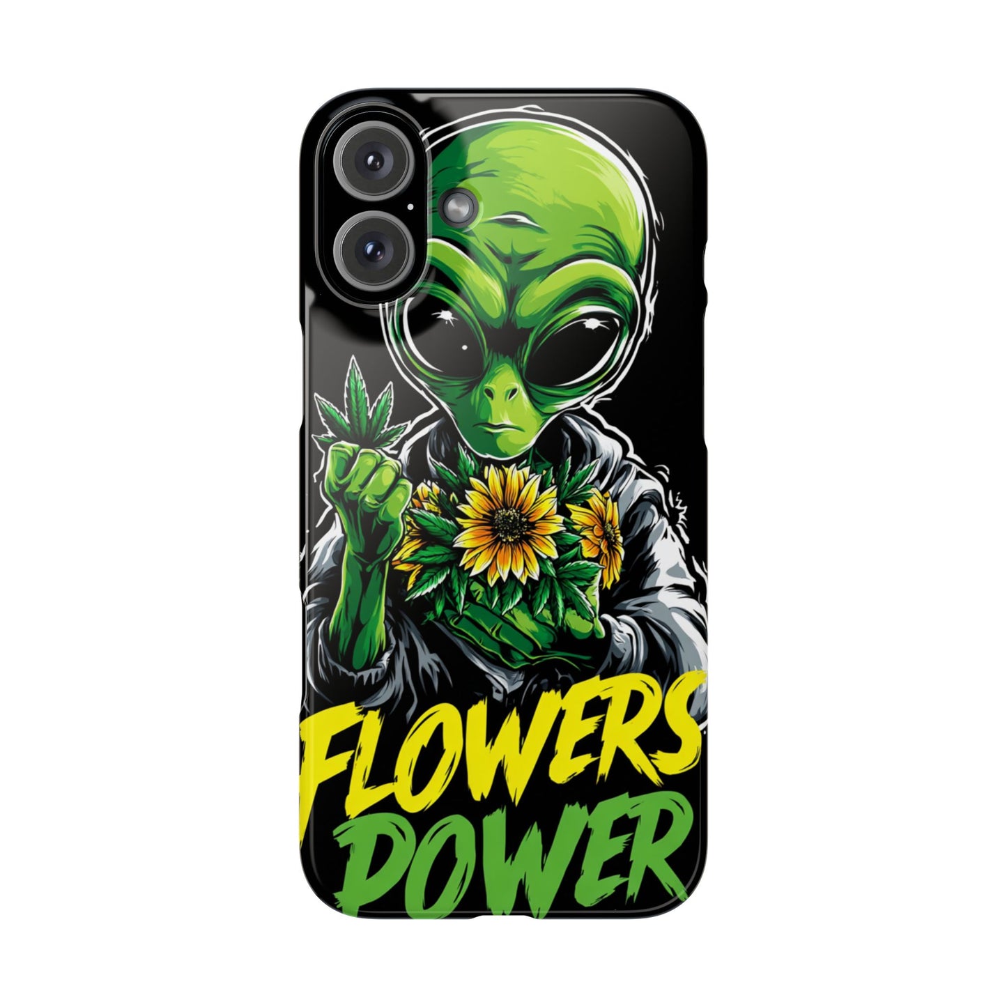 Alien Floral Snap Cases, Fun Phone Case, Gifts for Sci-Fi Lovers, Cute Alien Decor, Unique Tech Accessories