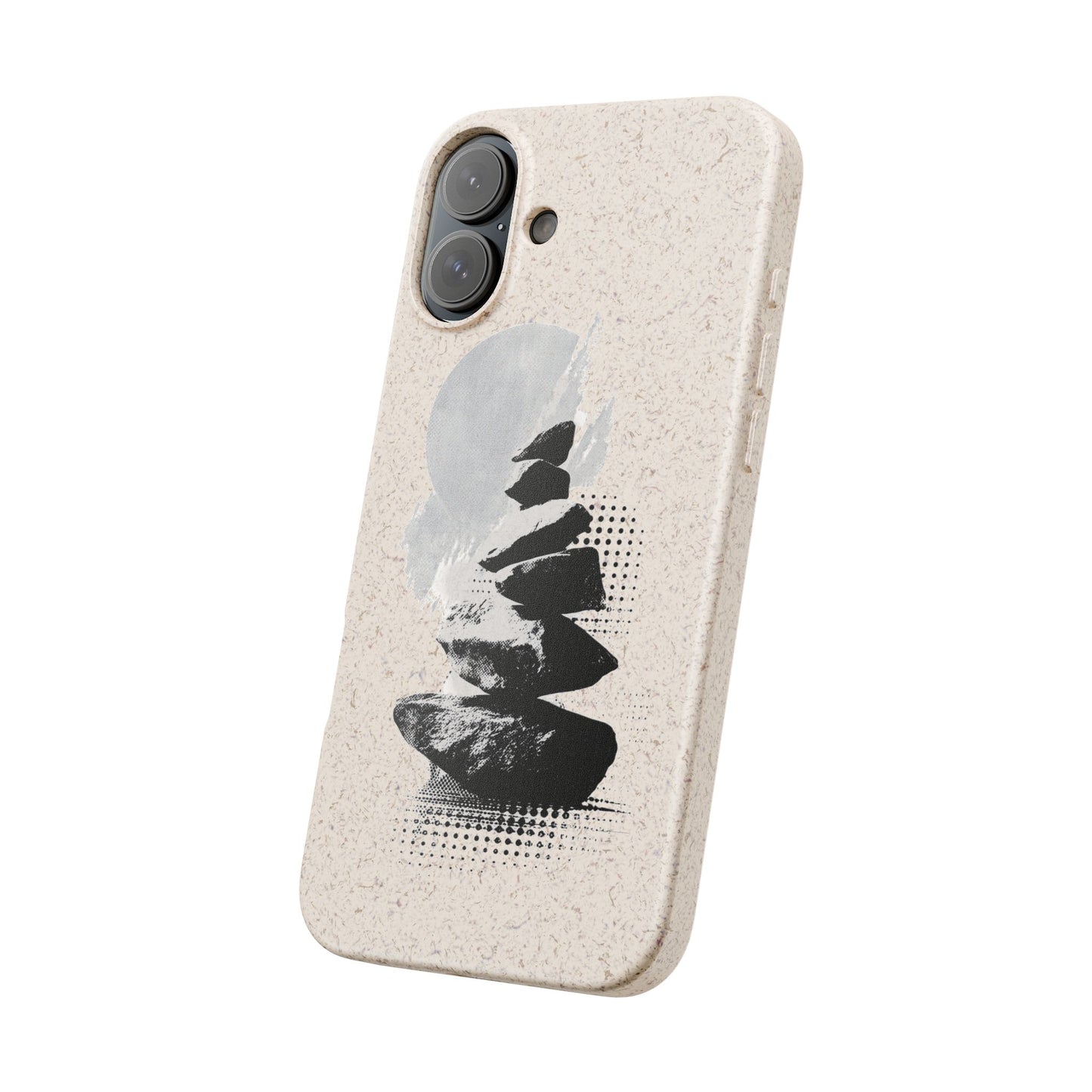 Biodegradable Plastic Free Phone Case Minimalistic Cairn Design Suitable For Iphones And Samsungs