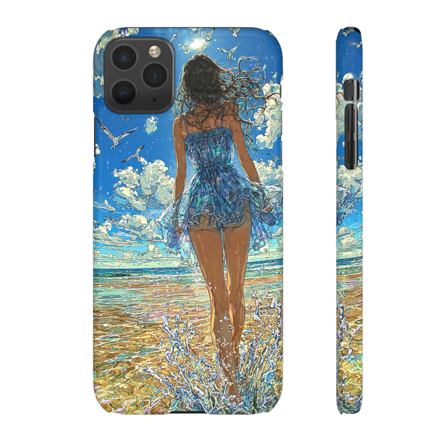 Summer Breeze Snap Case, Ocean Art Phone Cover, Beach Vibes Cell Case, Gift for Her, Custom Phone Accessory