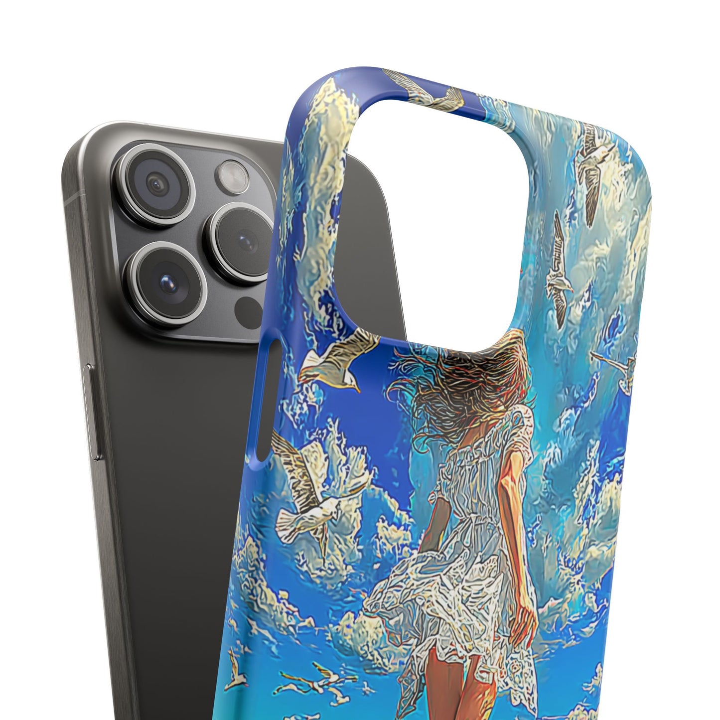 Dreamy Seaside Snap Case, Ocean Waves Phone Cover, Summer Vibe Gift, Cute Aesthetic Accessory, Beach Lover Case