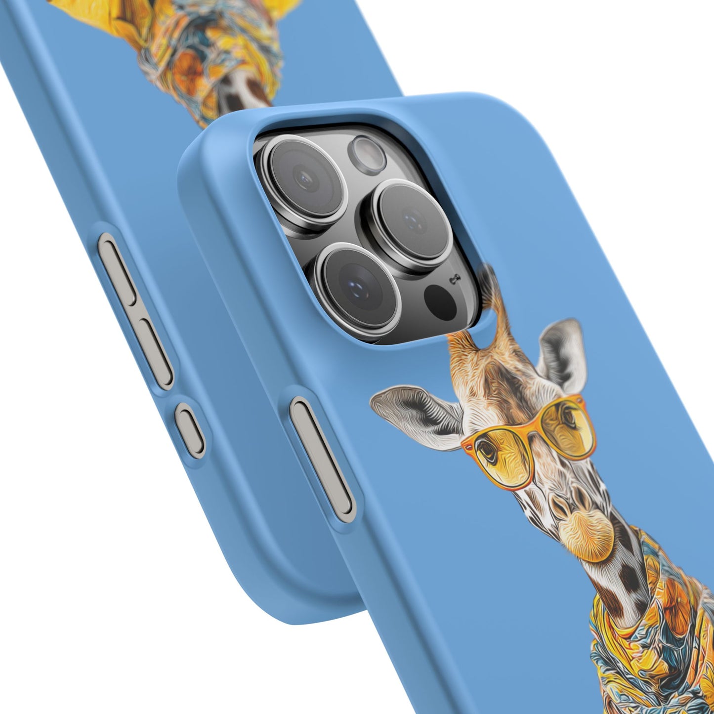 Giraffe Blue Snap Case Phone Cover for Animal Lover Iphone and Samsung models